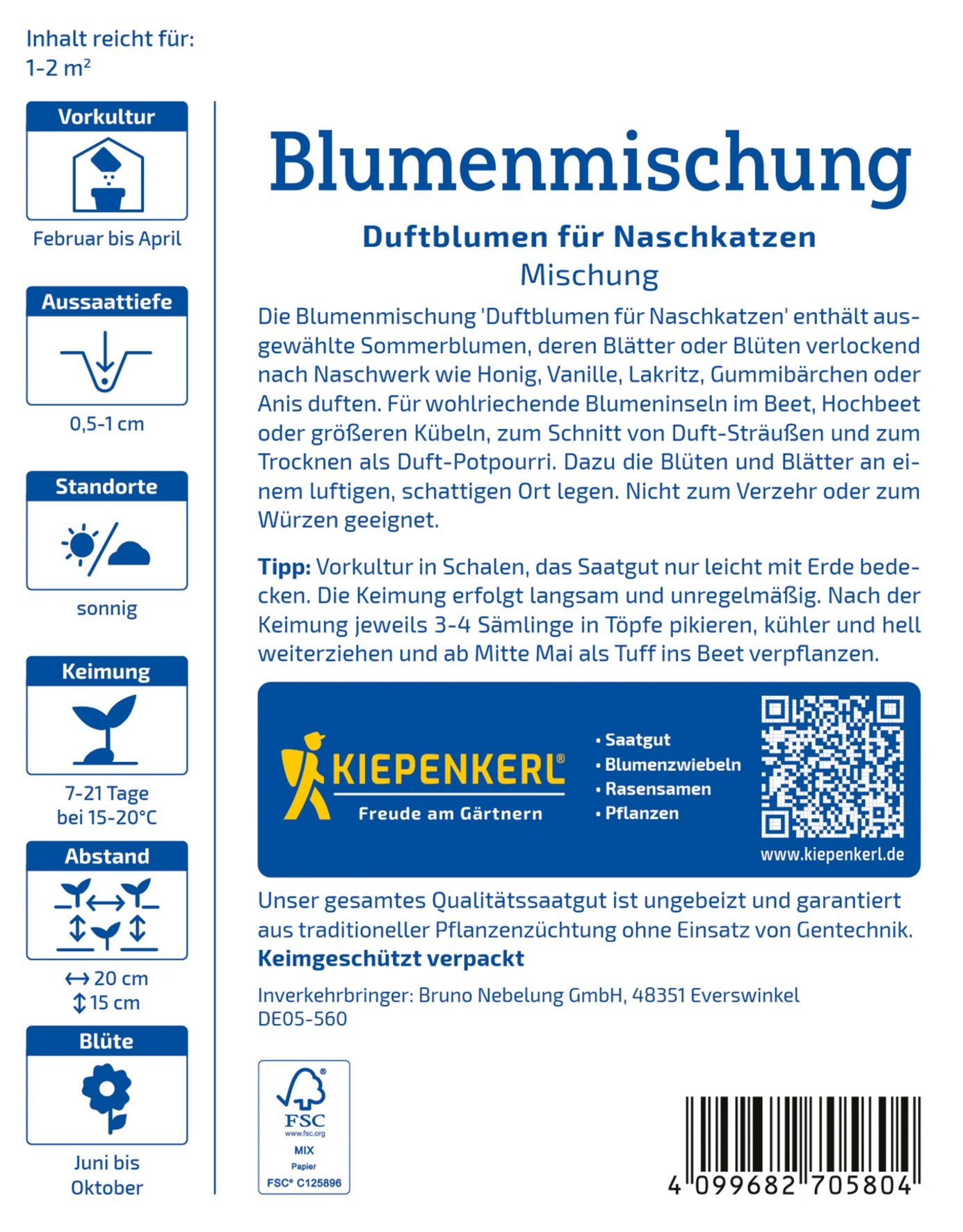 Kiepenkerl Blumenmischung Duftblumen für Naschkatzen