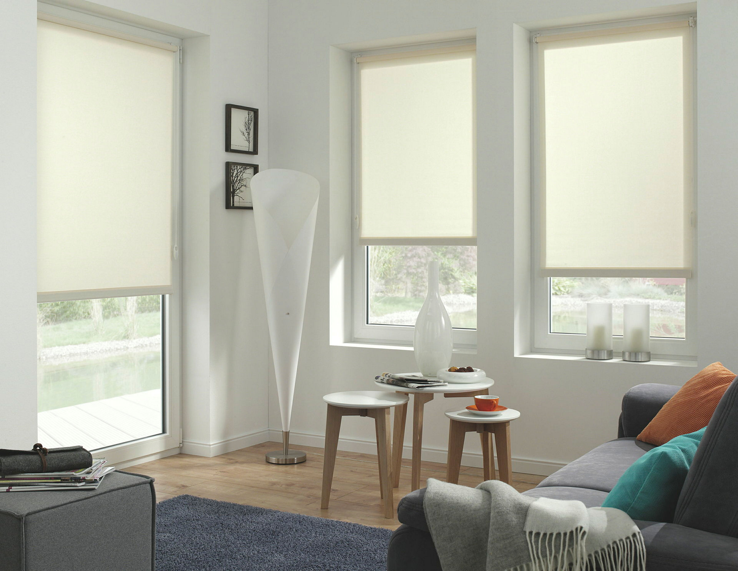 EASYFIX Rollo Uni, ohne Bohren, weiß, 45x150 cm