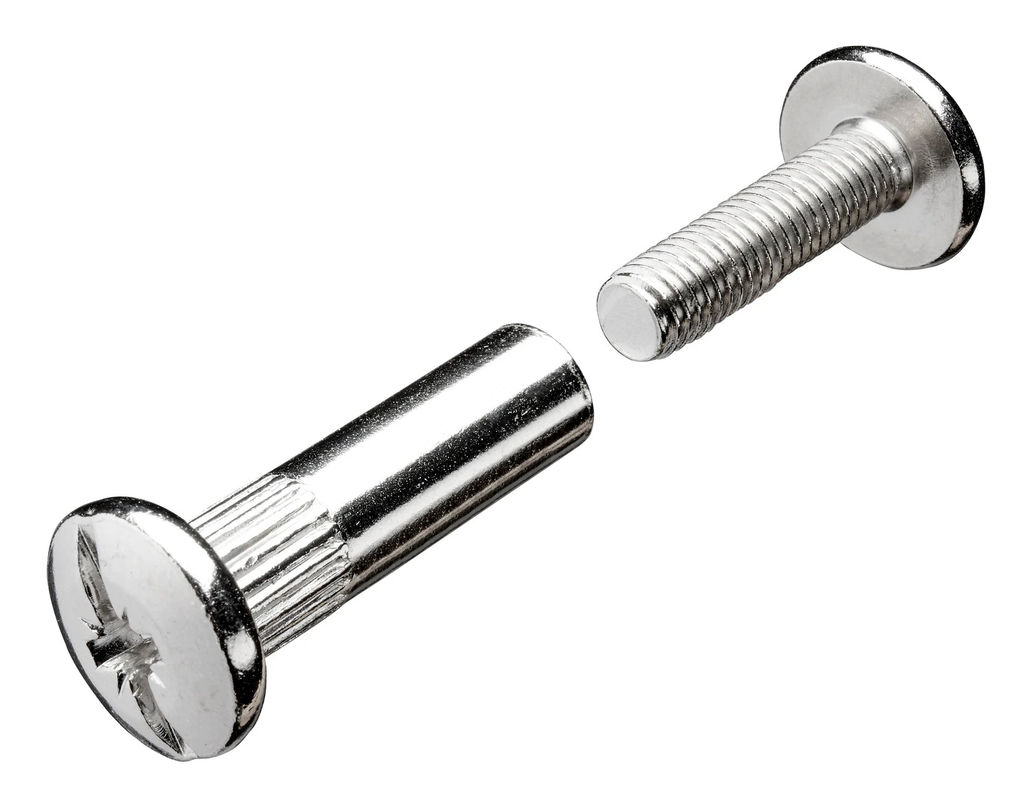 Verbindungsschraube M6 36-50mm vernickelt, 4 Stück