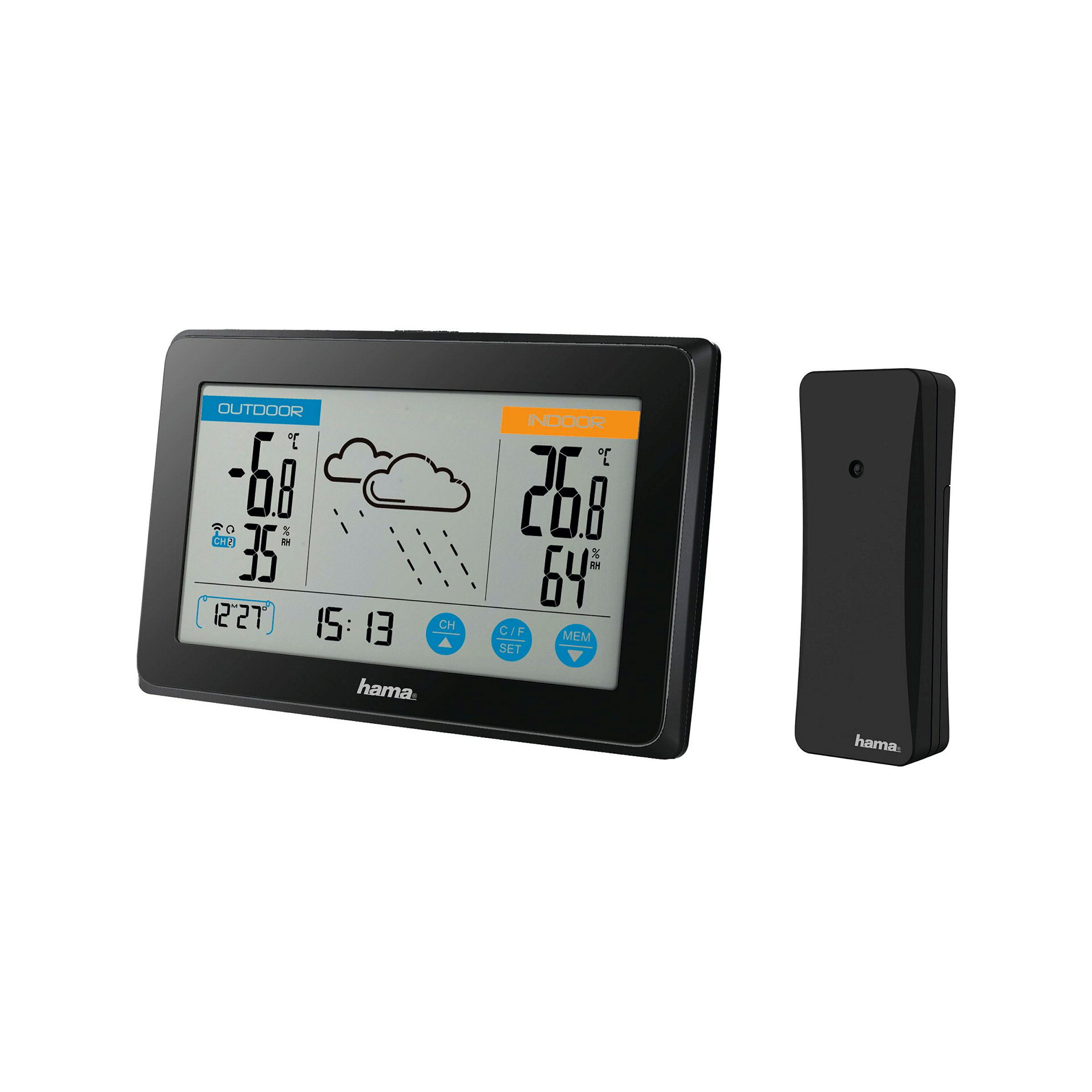 Hama Wetterstation ''Touch'', Schwarz