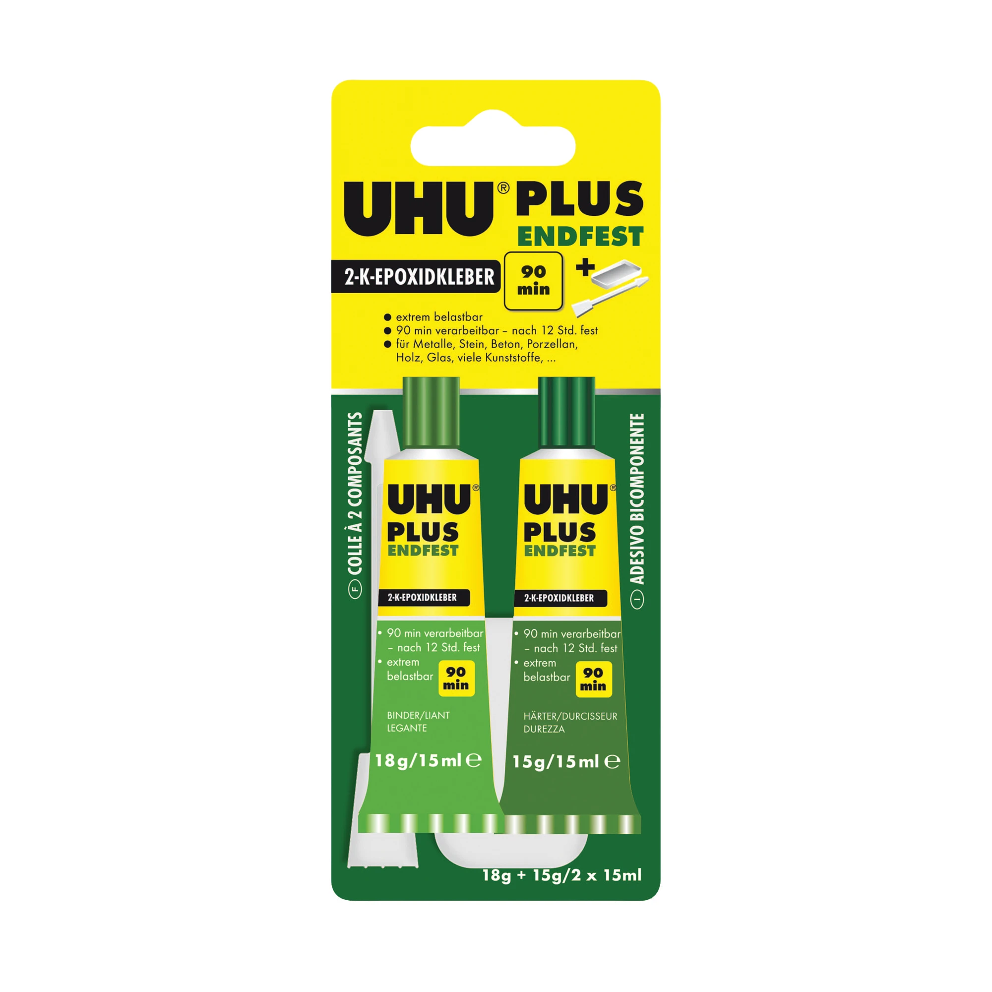 UHU 2-K Klebstoff plus endfest 90min, 33g