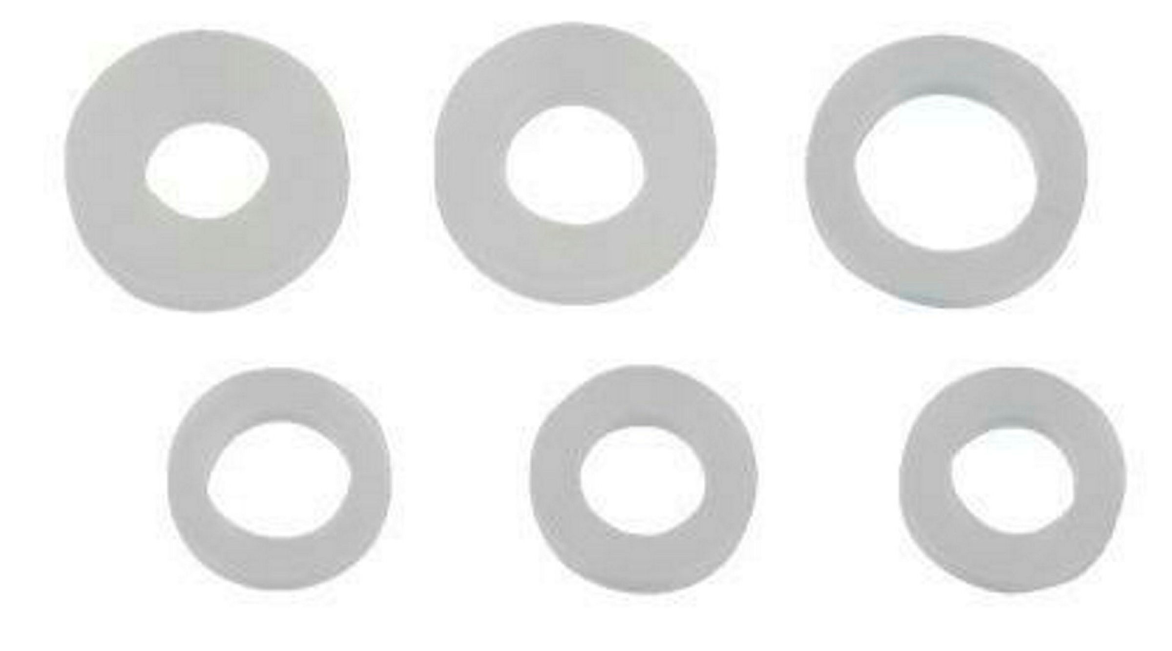 Quetschdichtung-Sortiment, Silikon, für 3/8'' 1/2'' x 8/10/12 mm (6x)