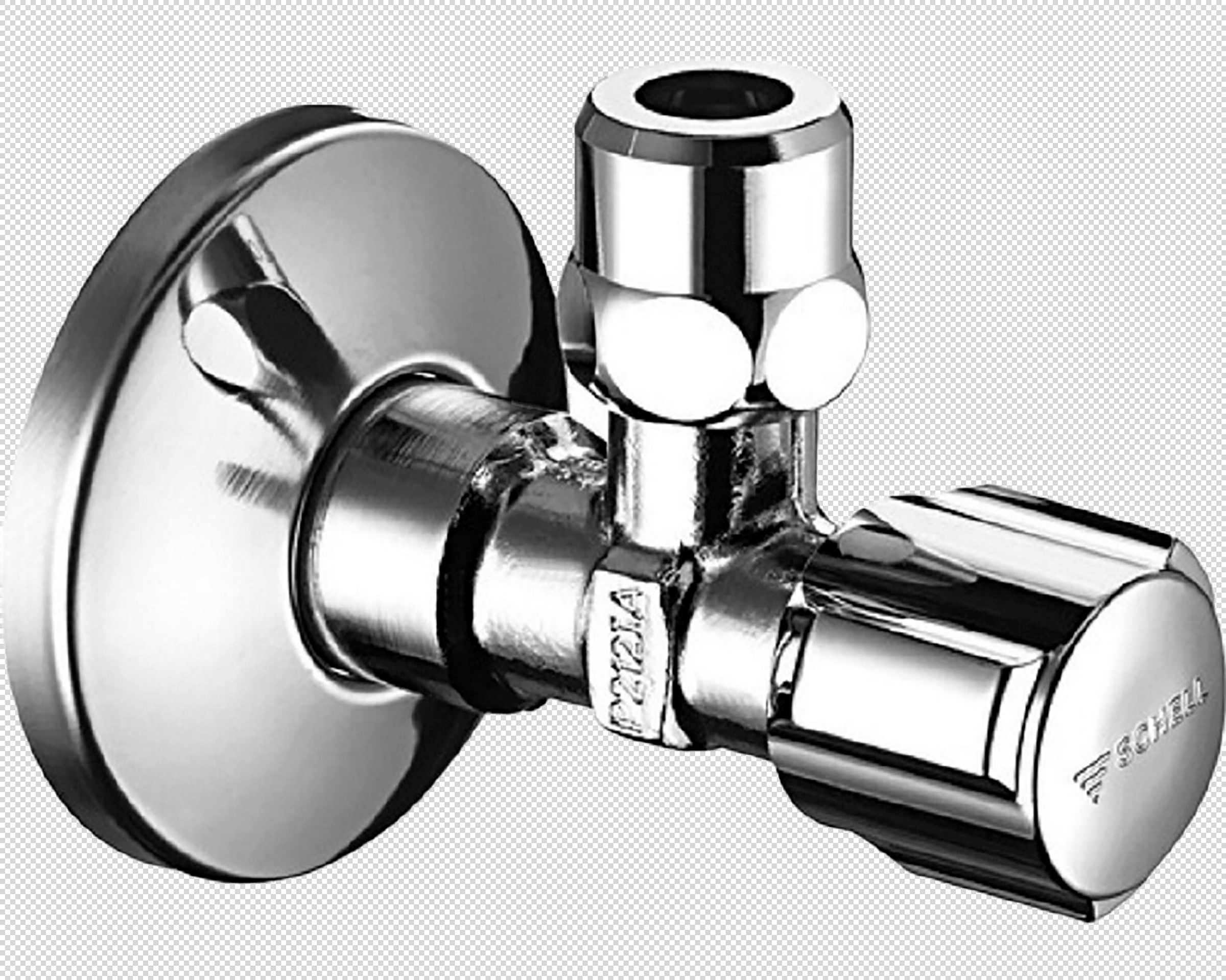 SCHELL Eckventil, Chrom, 1/2''AG x 3/8'' x 10 mmQ, selbstdichtend mit Schub