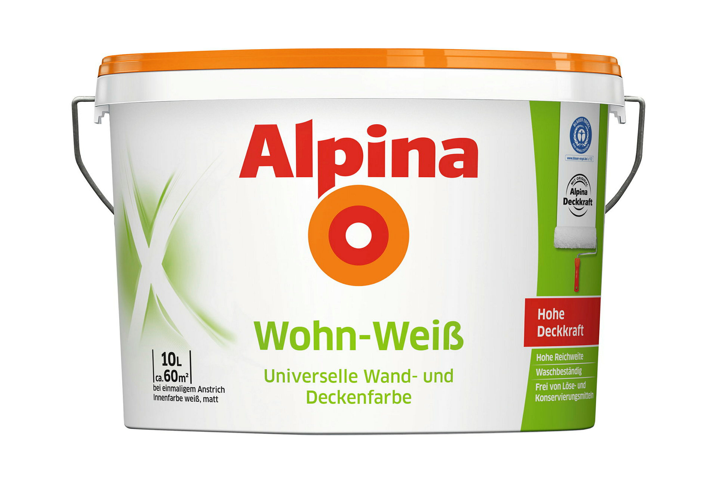 Alpina Wandfarbe Wohn-Weiß 10 Liter matt