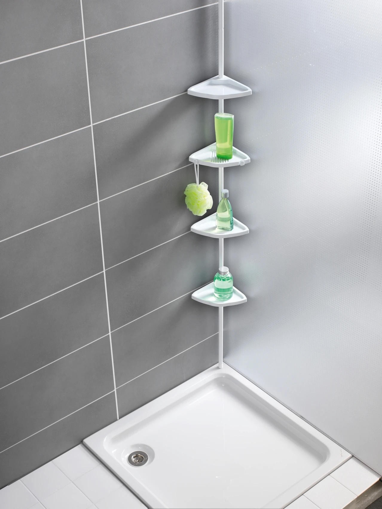 Teleskop Duschecke Easy weiss