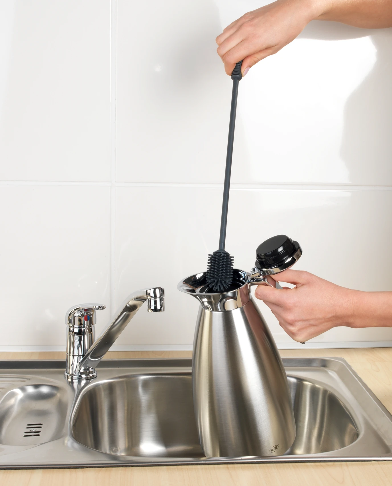 Silikon Flaschenbürste 38 cm Grau Sia