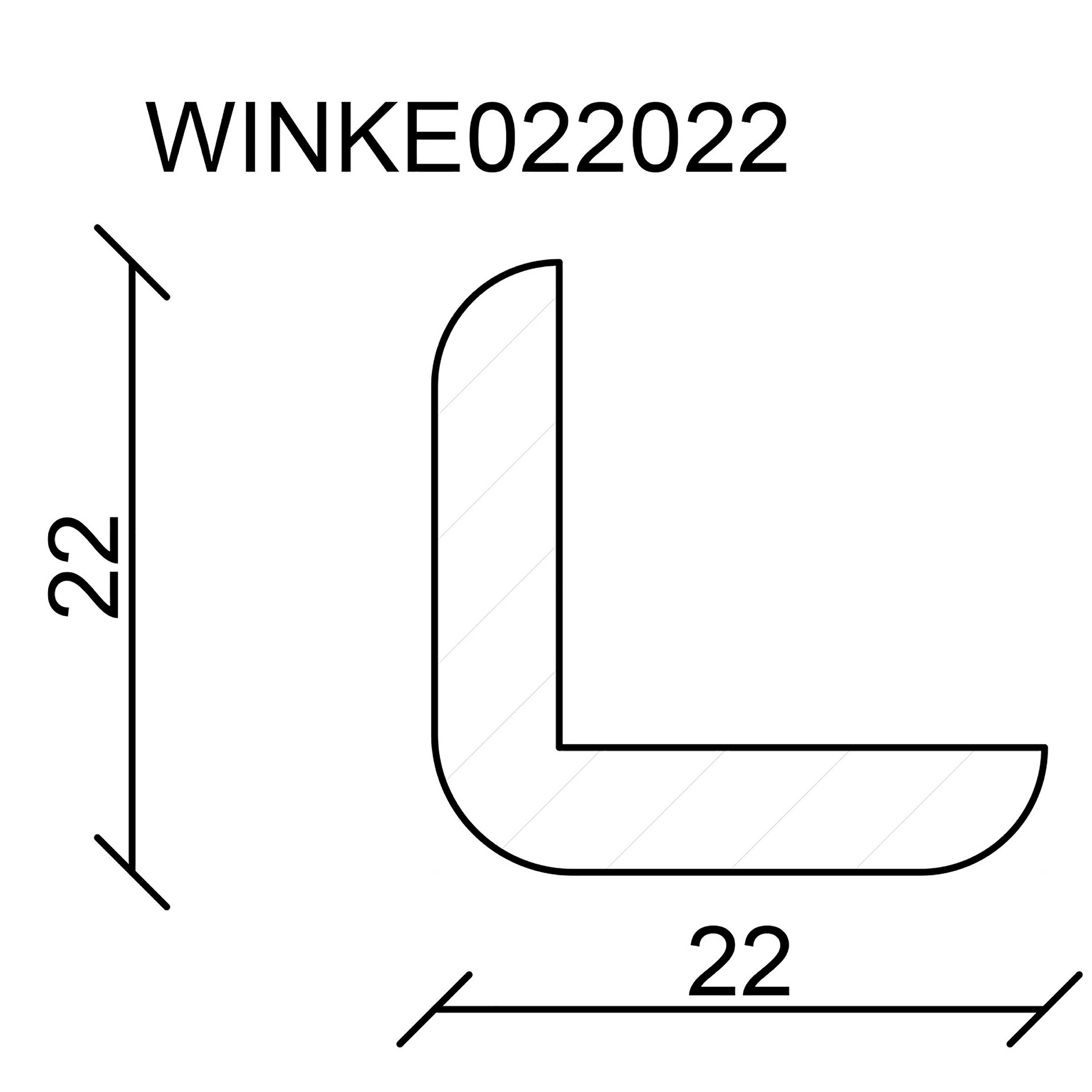 Winkelleiste 22x22x1000mm, Fichte/Kiefer roh