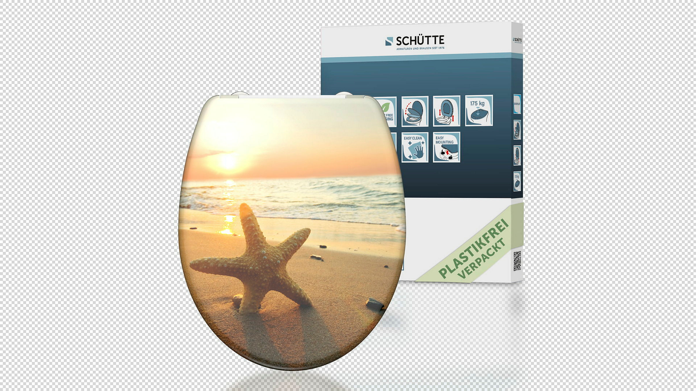 Duroplast WC-Sitz SEA STAR, mit Absenkautomatik und Schnellverschluss