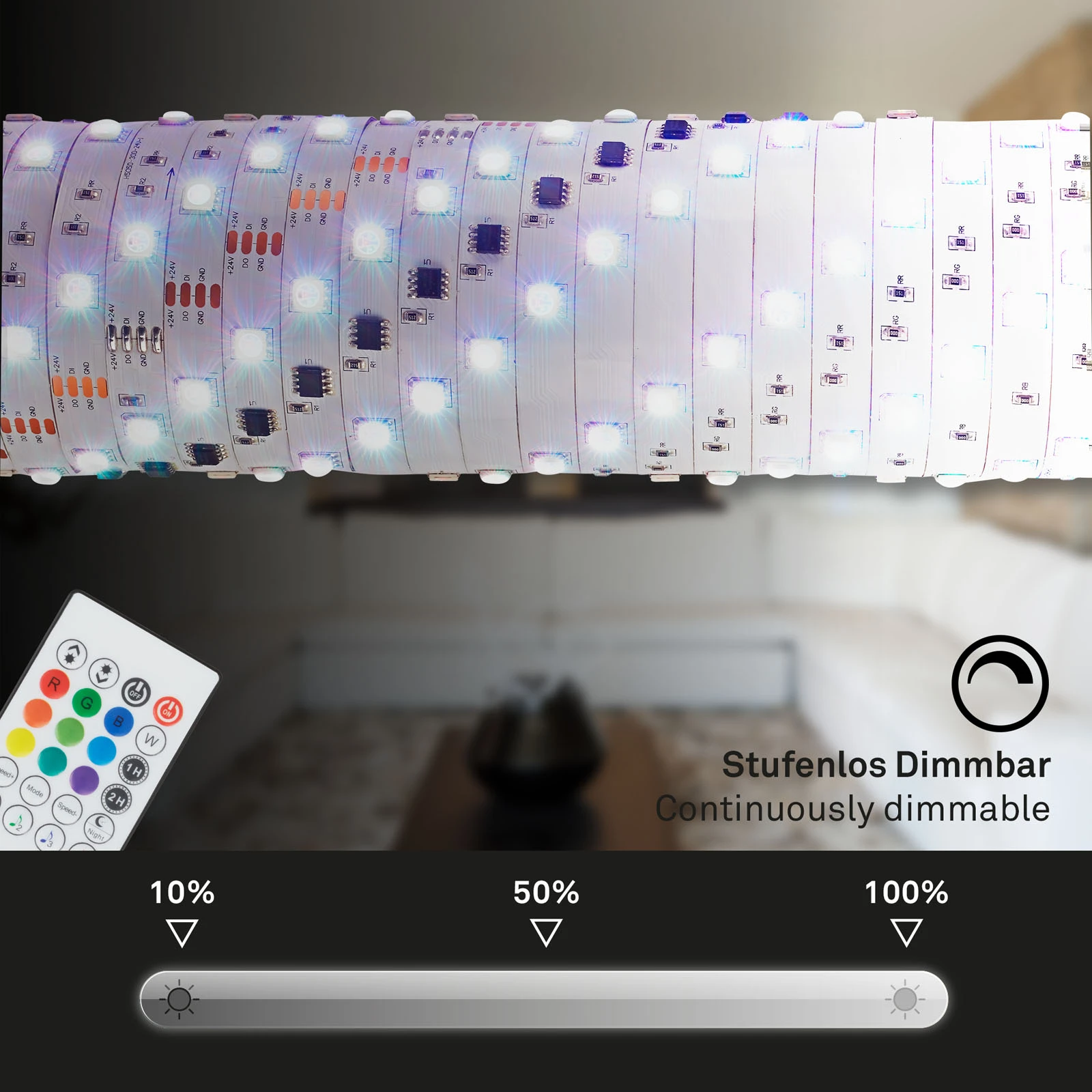 Magic RGB-LED Flexband, 3m, inkl. Musiksensor