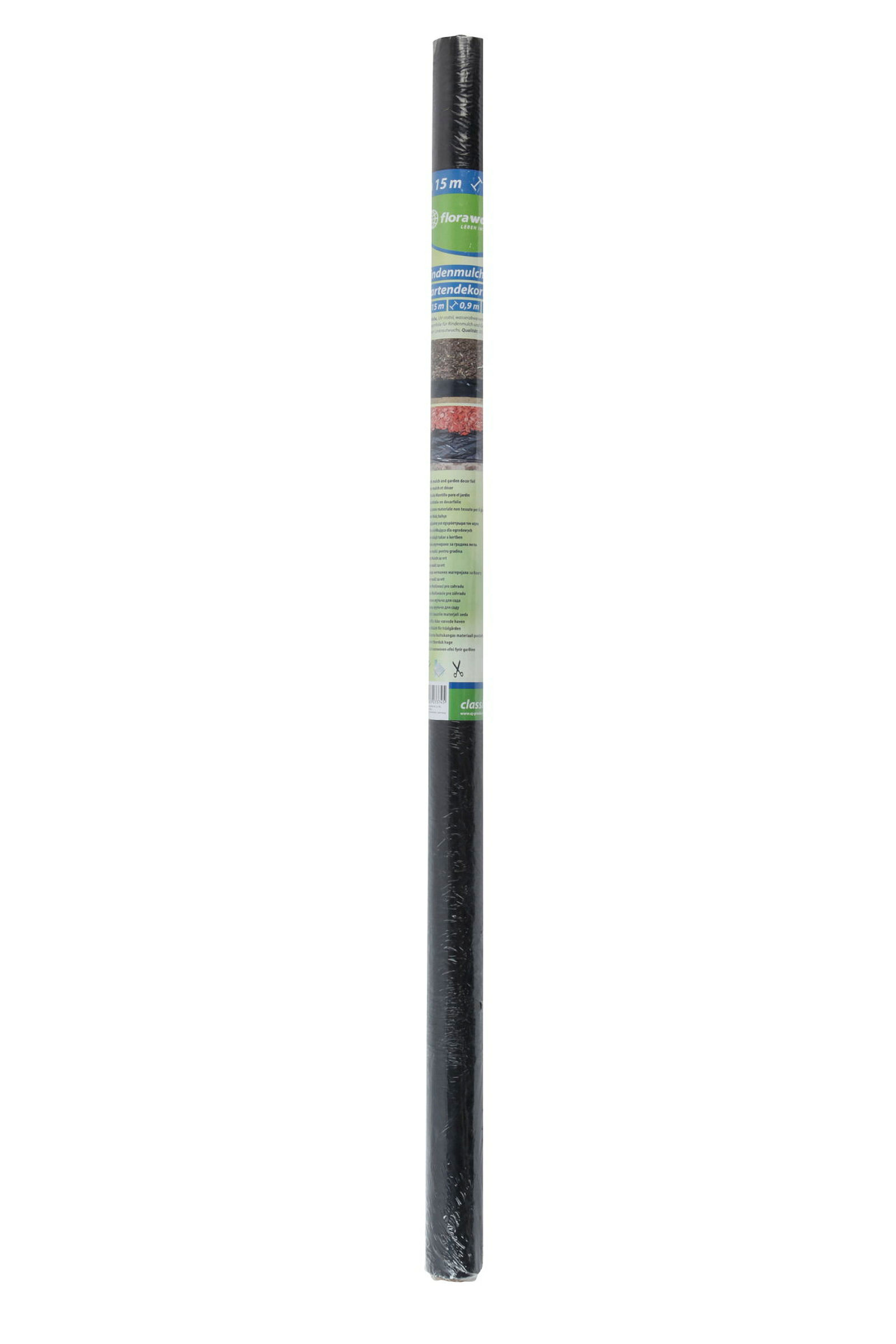 Rindenmulch-Folie Classic , Maße: 15 x 0,9 m,schwarz, Rolle, 33g/m²