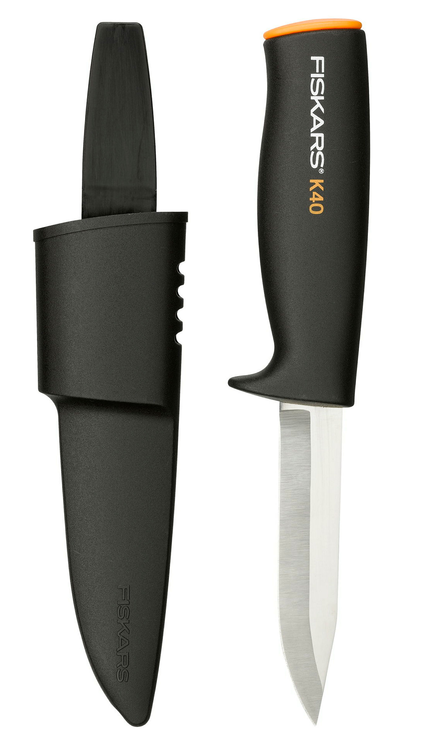 Fiskars Universalmesser K40, Inklusive Köcher zum sicheren Verstauen