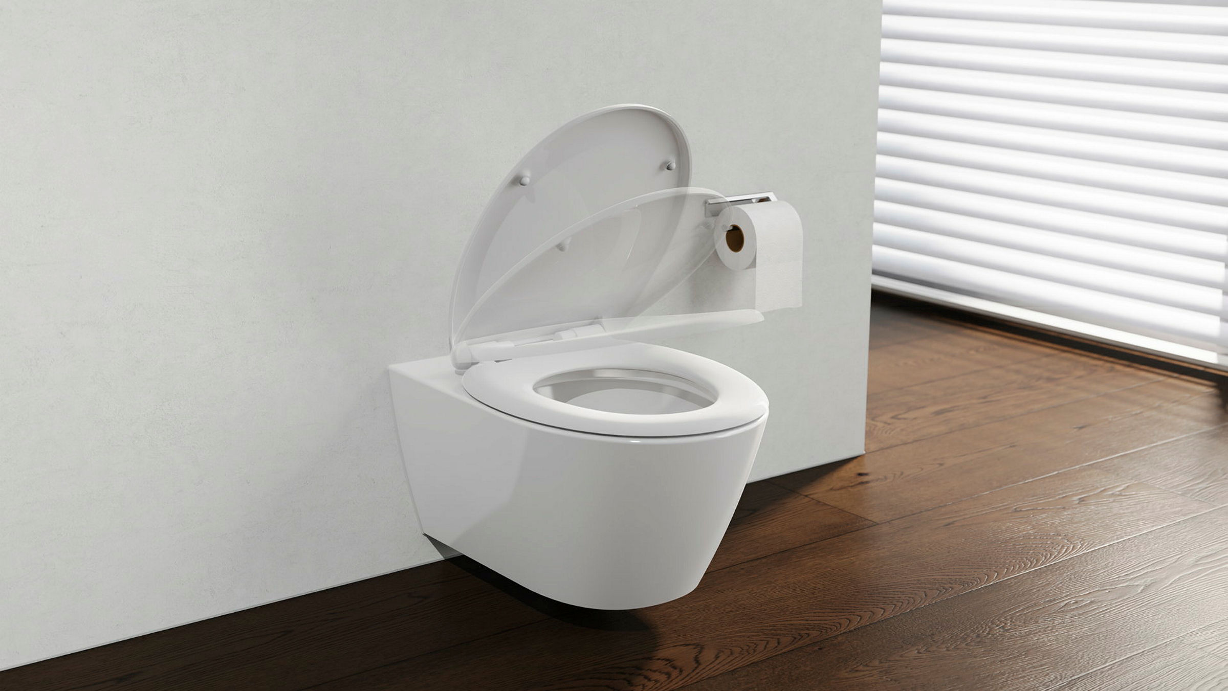 Duroplast WC-Sitz WHITE, mit Absenkautomatik und Schnellverschluss
