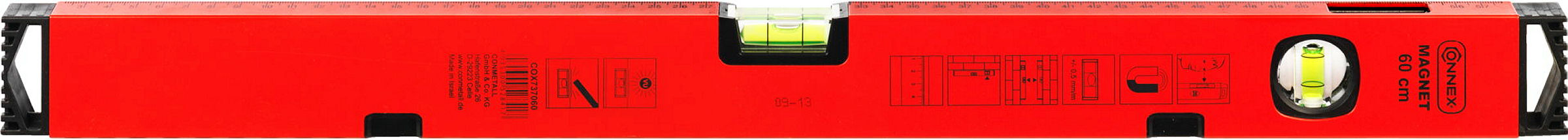 Wasserwaage 60cm Alu m. 2 Magneten