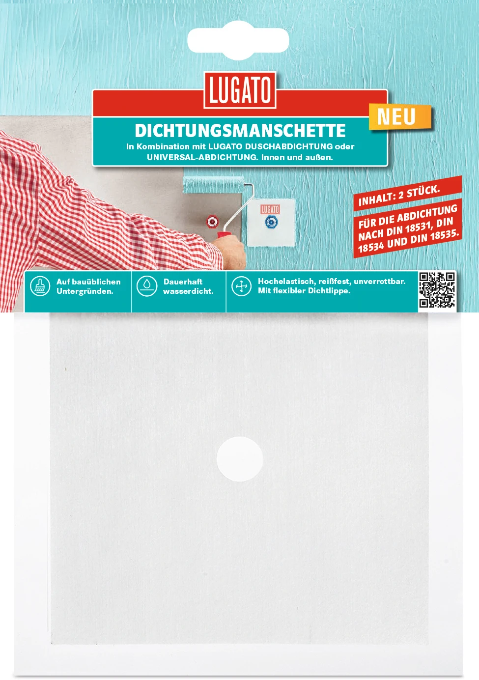 Mehrlagige Dichtungsmanschette mit Dehnzone