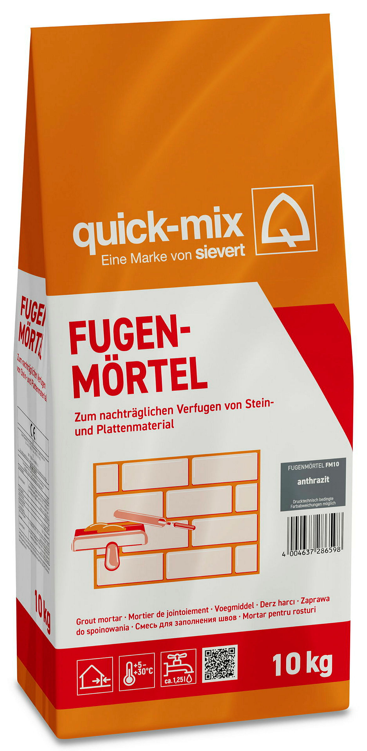 quick-mix Fugenmörtel anthrazit 10 kg
