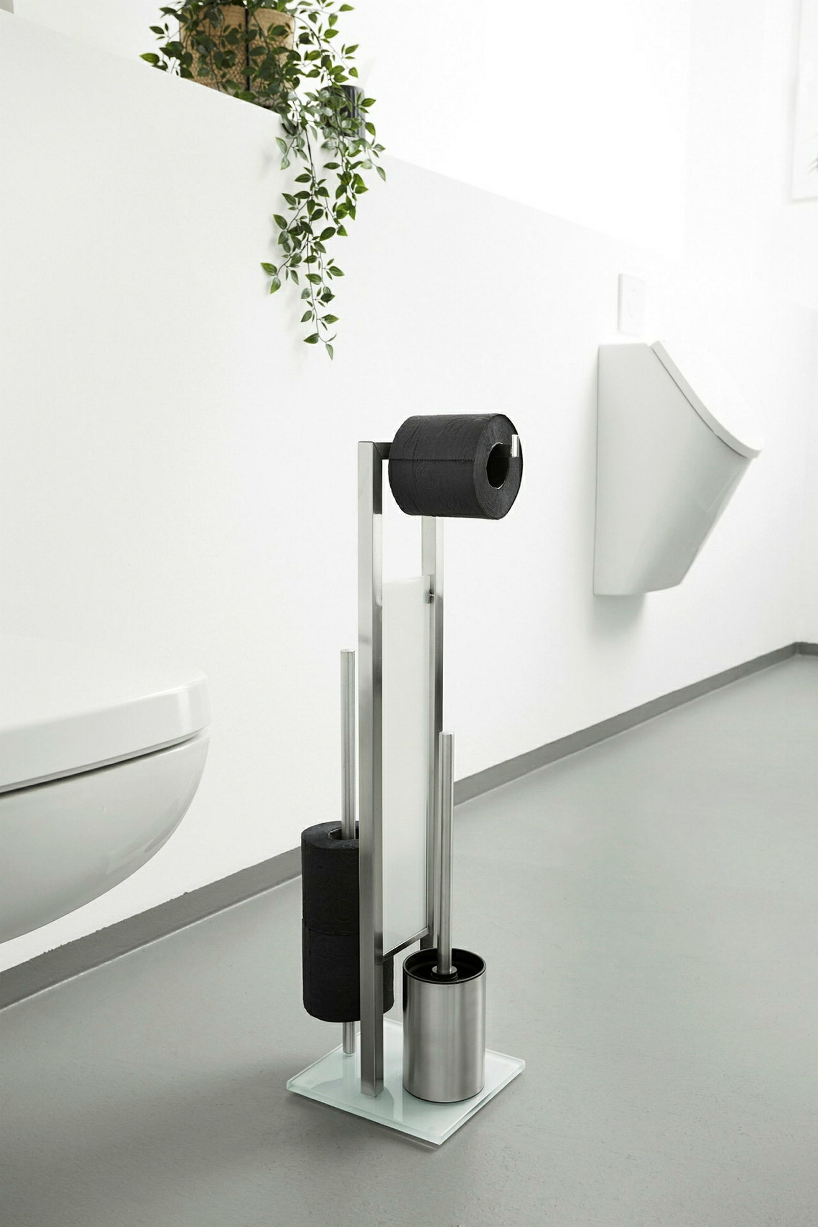 Stand WC-Garnitur Rivalta Edelstahl matt