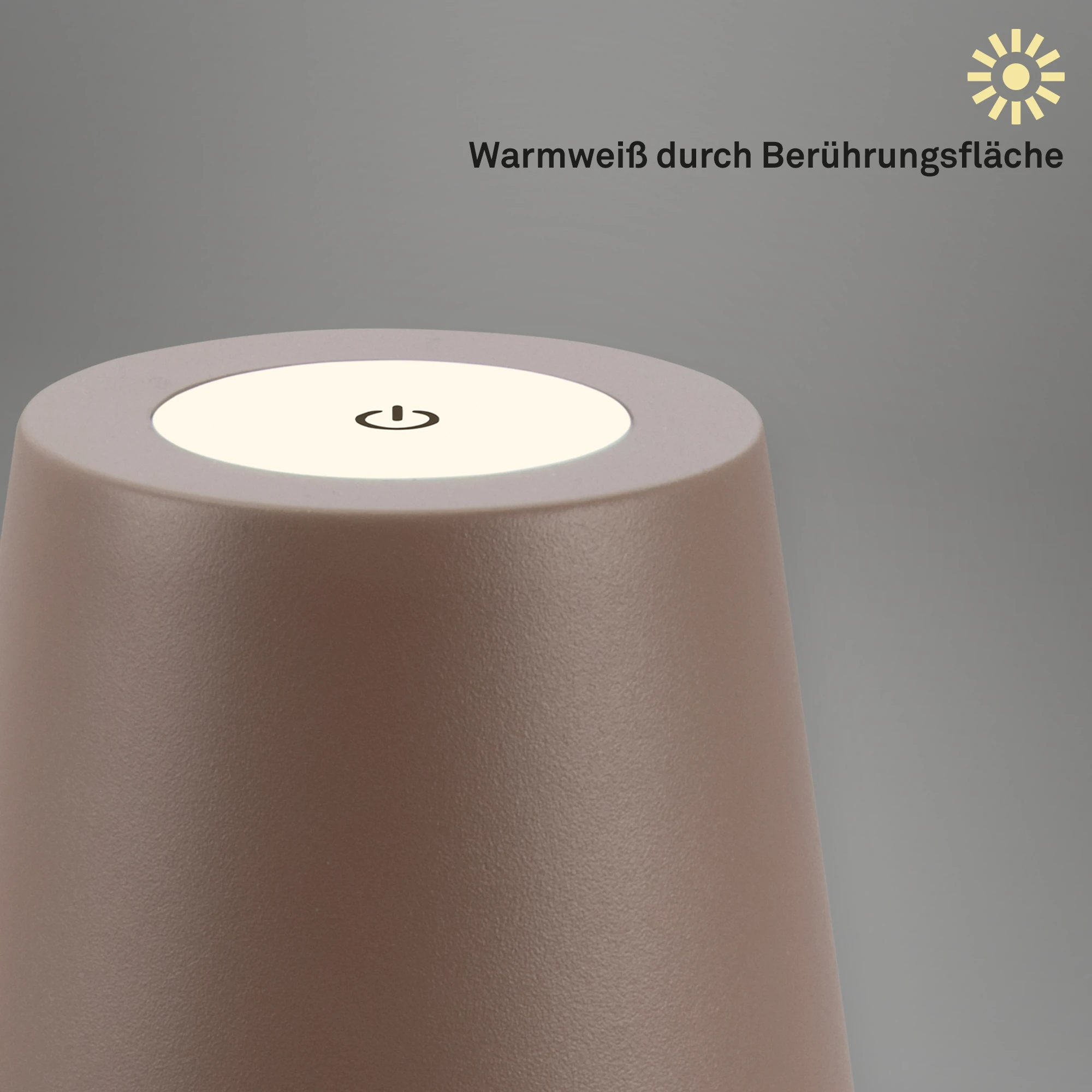 KIKI LED Akku Tischleuchte, IP44, 2,5W, Umbrasand