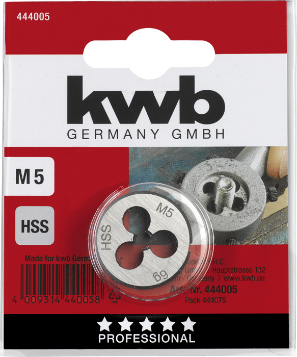 Runde Schneideisen, M5