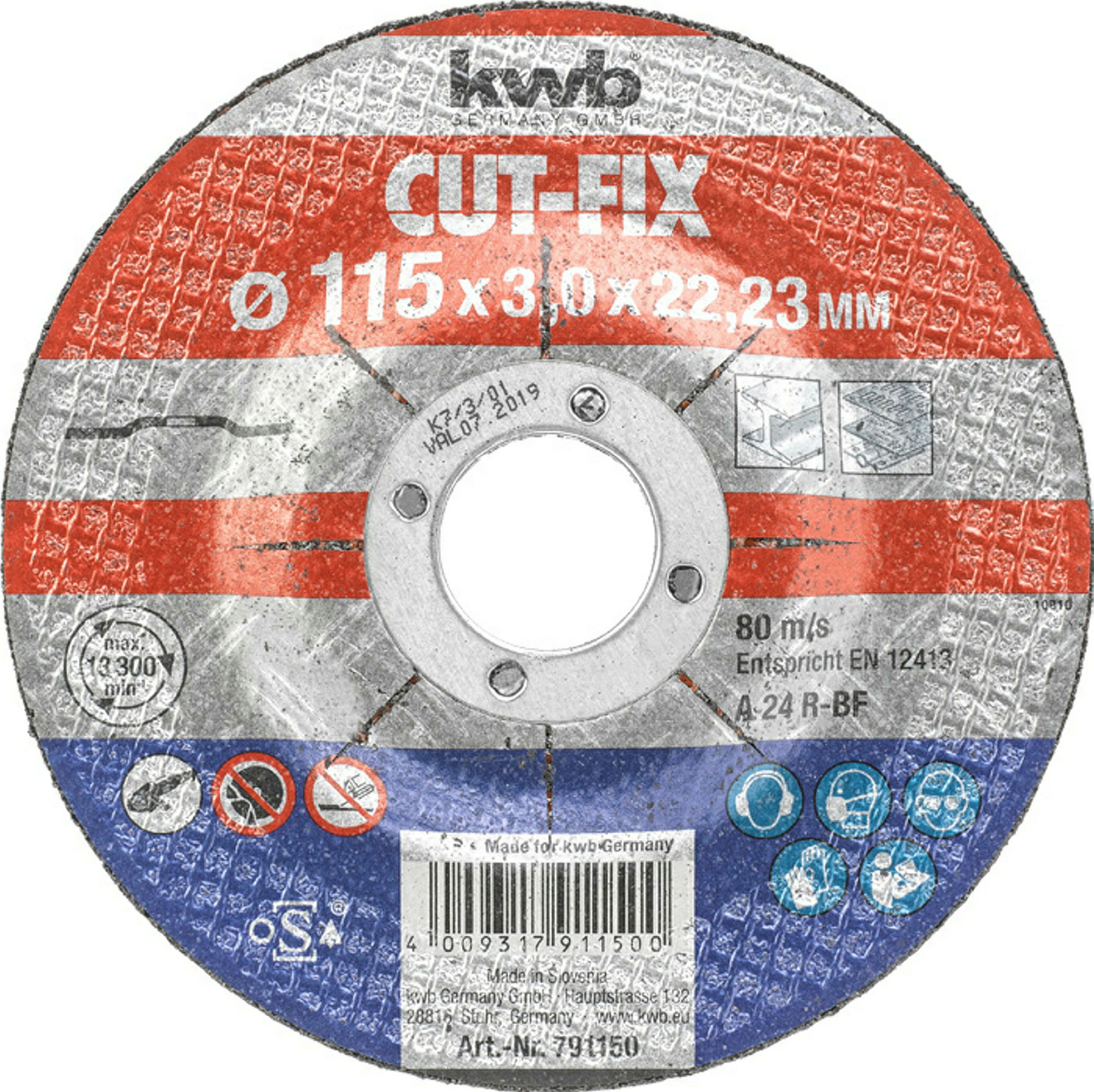 CUT FIX Trennscheibe Metall D115x3x22mm