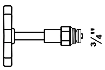 Oberteil, mit langer Spindel, für KFR-Ventil 3/4''