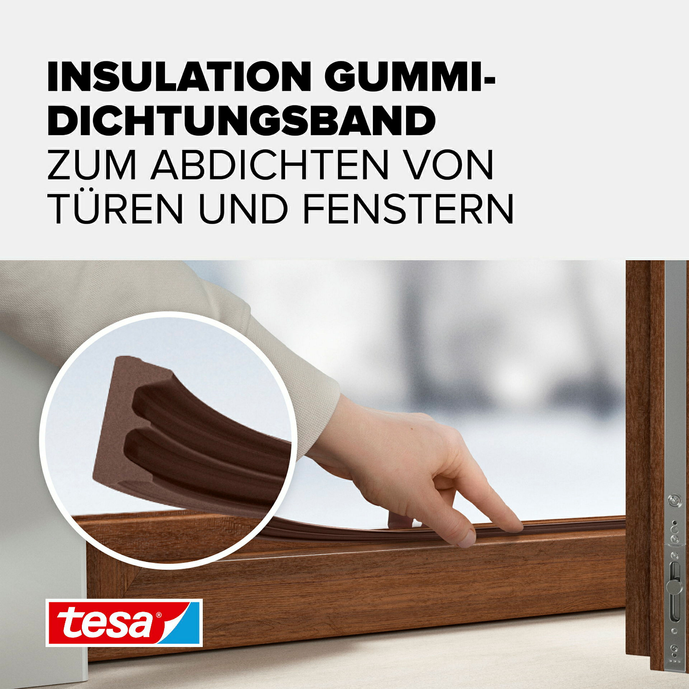 tesamoll® E-Profil braun, für Spalten von 1-3,5mm