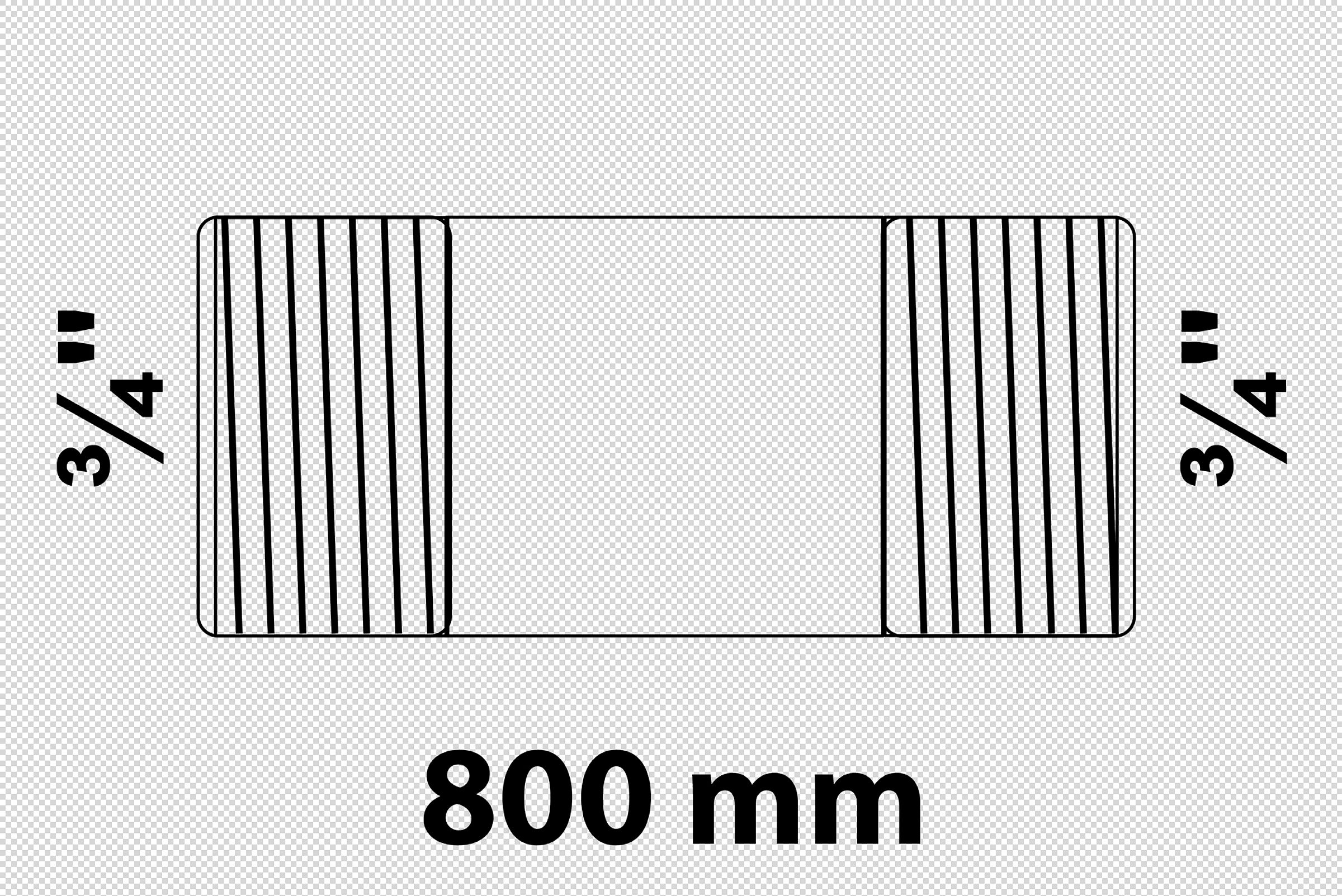 TG Rohrdoppelnippel, verzinkt, 3/4'' x 800 mm, (23)