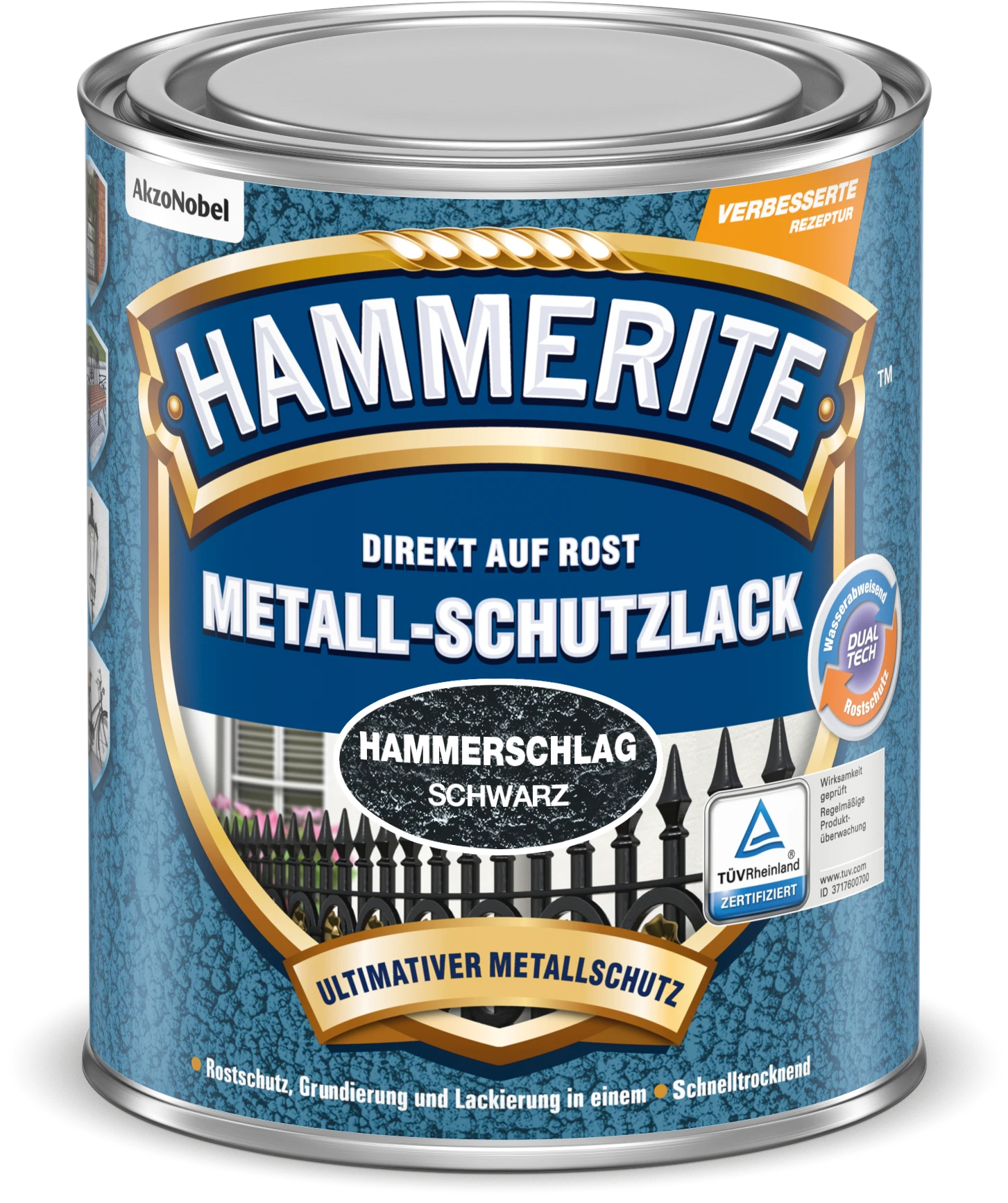 Hammerite MSL Hammerschlag SCHWARZ 250ML