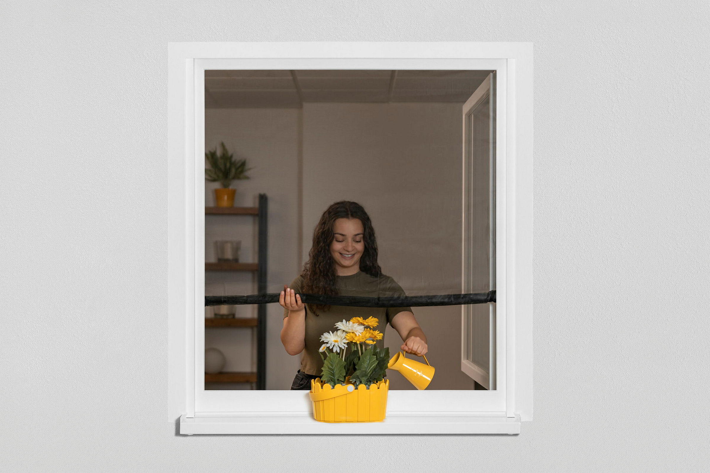 Schellenberg Insektenschutzgitter Easy Open, 130 x 150 cm, anthrazit
