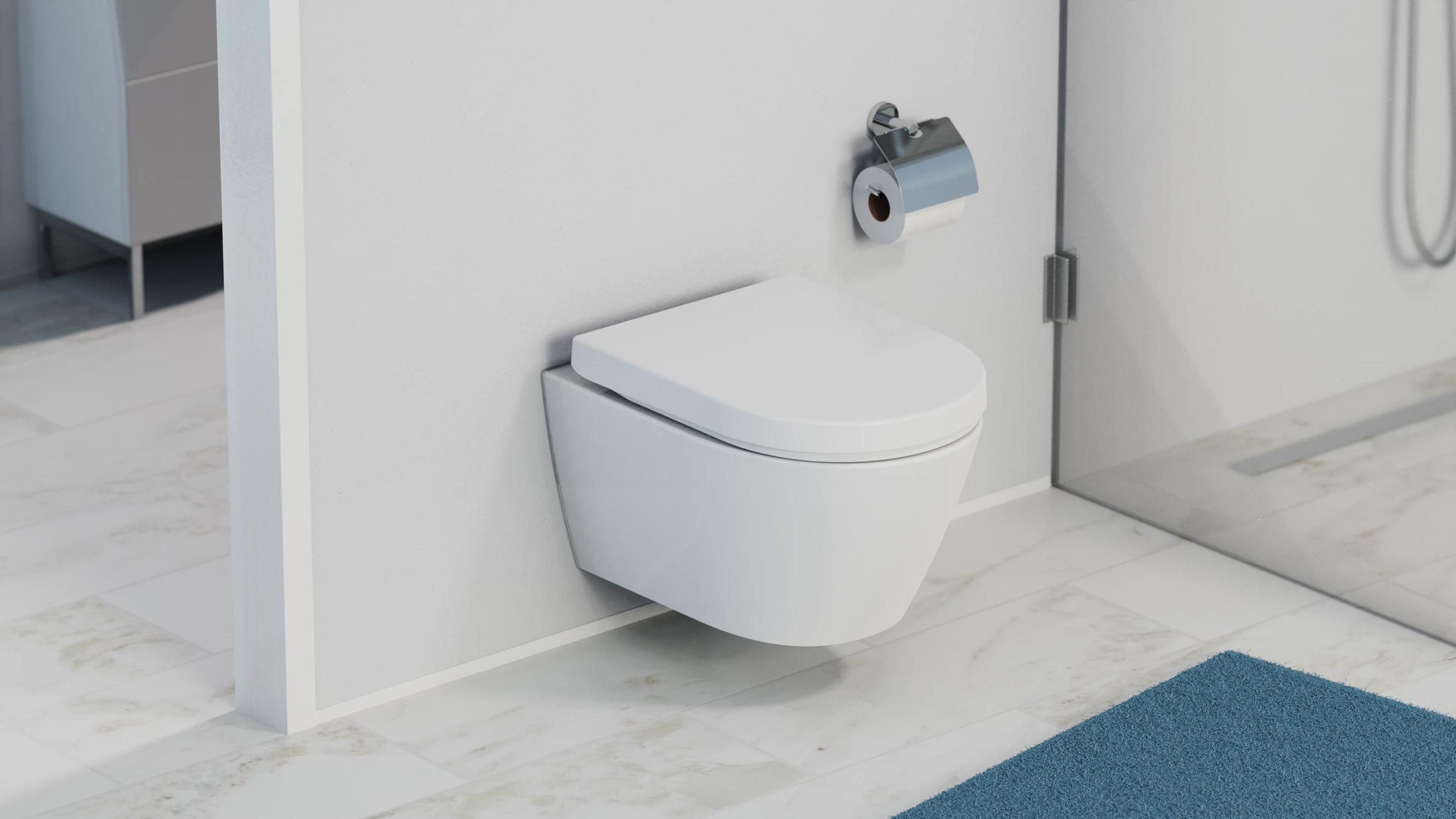 Duroplast WC-Sitz D-Form WHITE, mit Absenkautomatik und Schnellverschluss