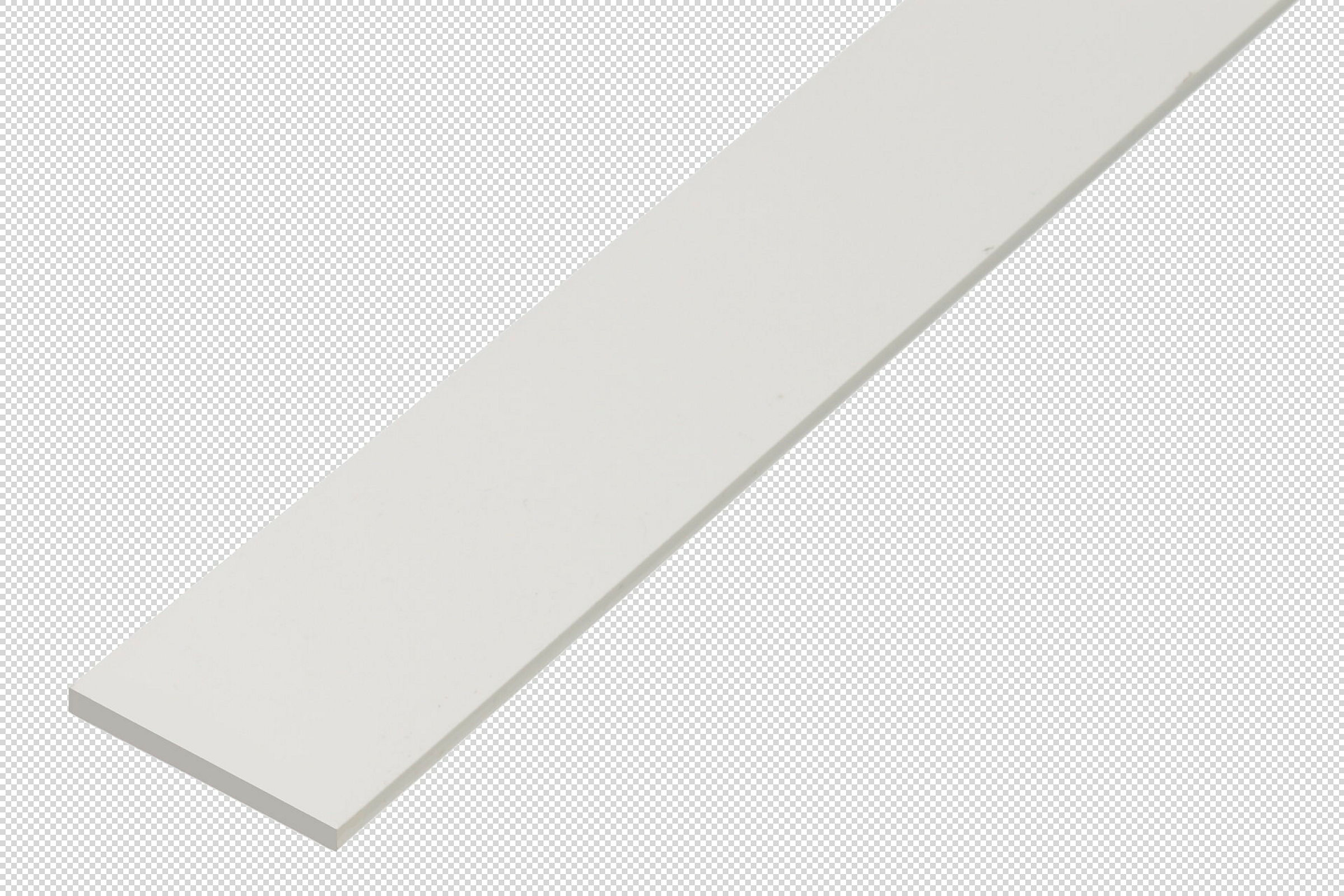Flachstange Kunststoff weiß