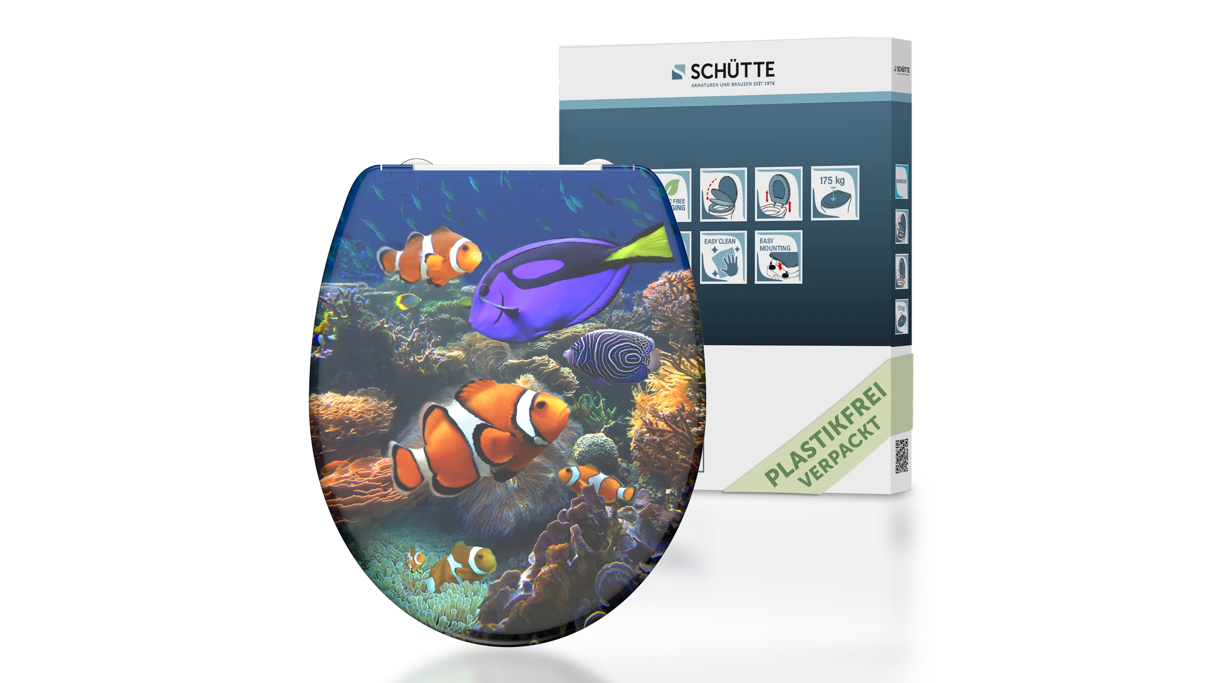 Duroplast WC-Sitz SEA LIFE, mit Absenkautomatik und Schnellverschluss
