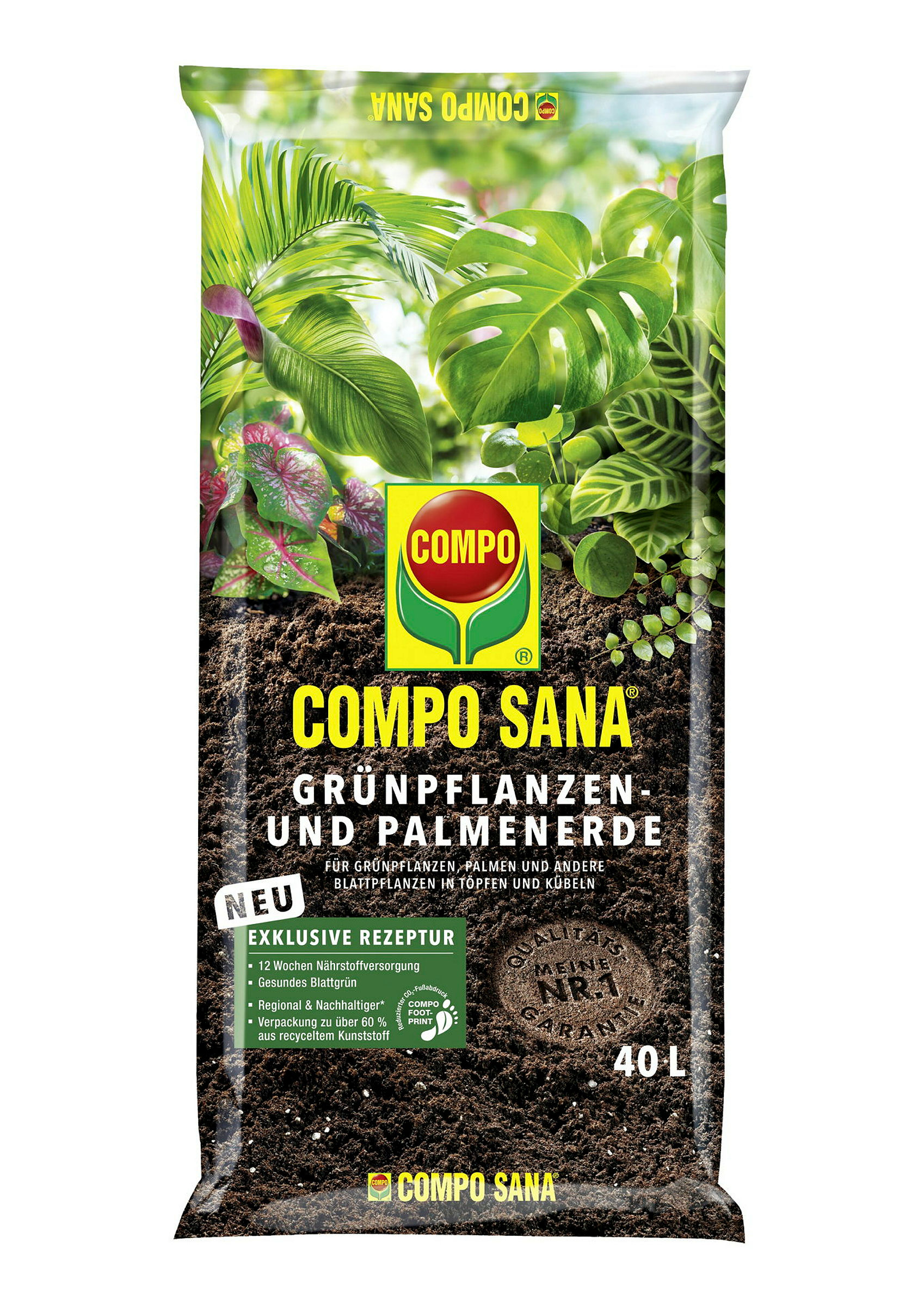 COMPO SANA® Grünpflanzen- u.Palmenerde 40L, 54x40L