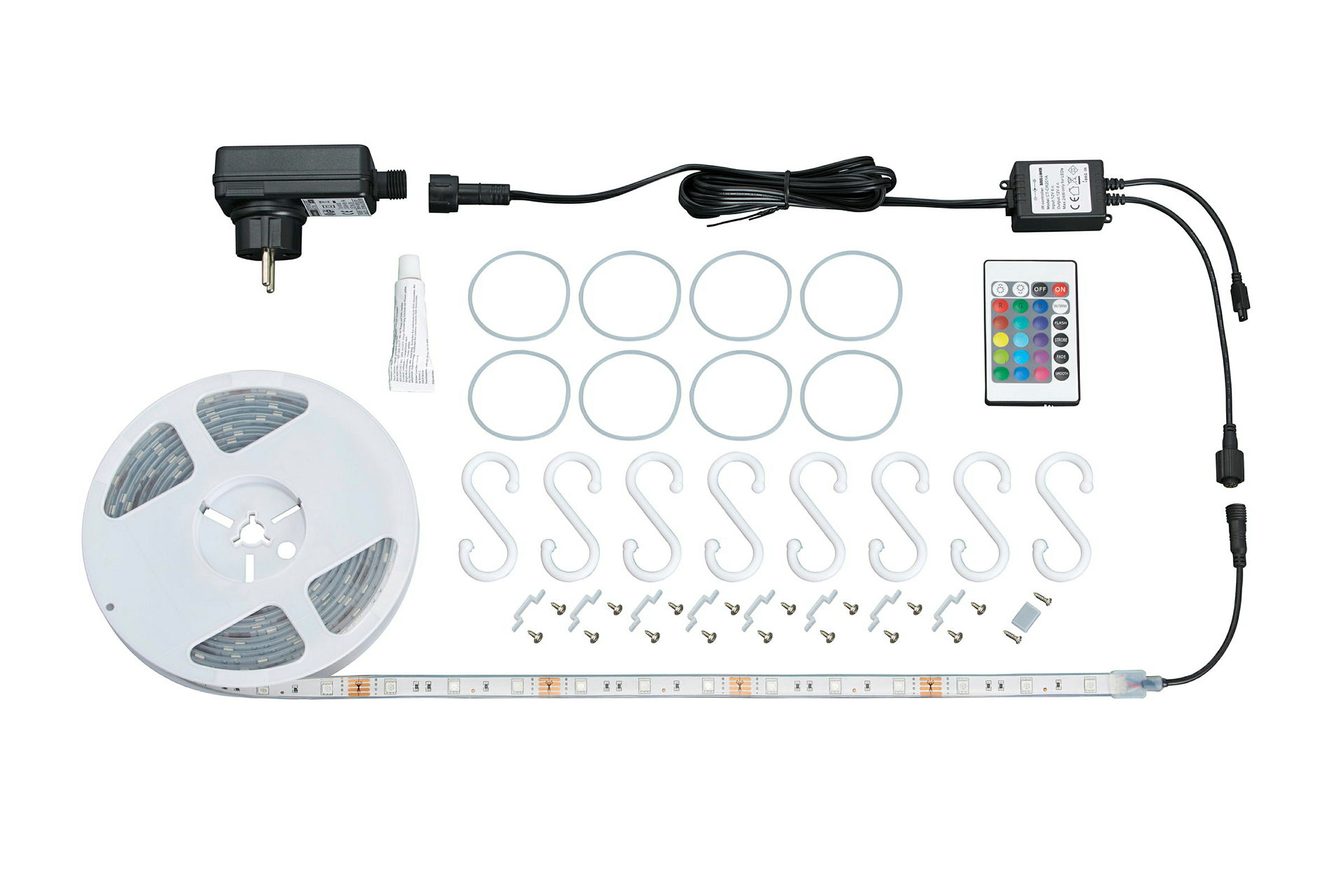 RGB-LED Flexband, 150xRGB-LED/0,16W, IP44, 5m