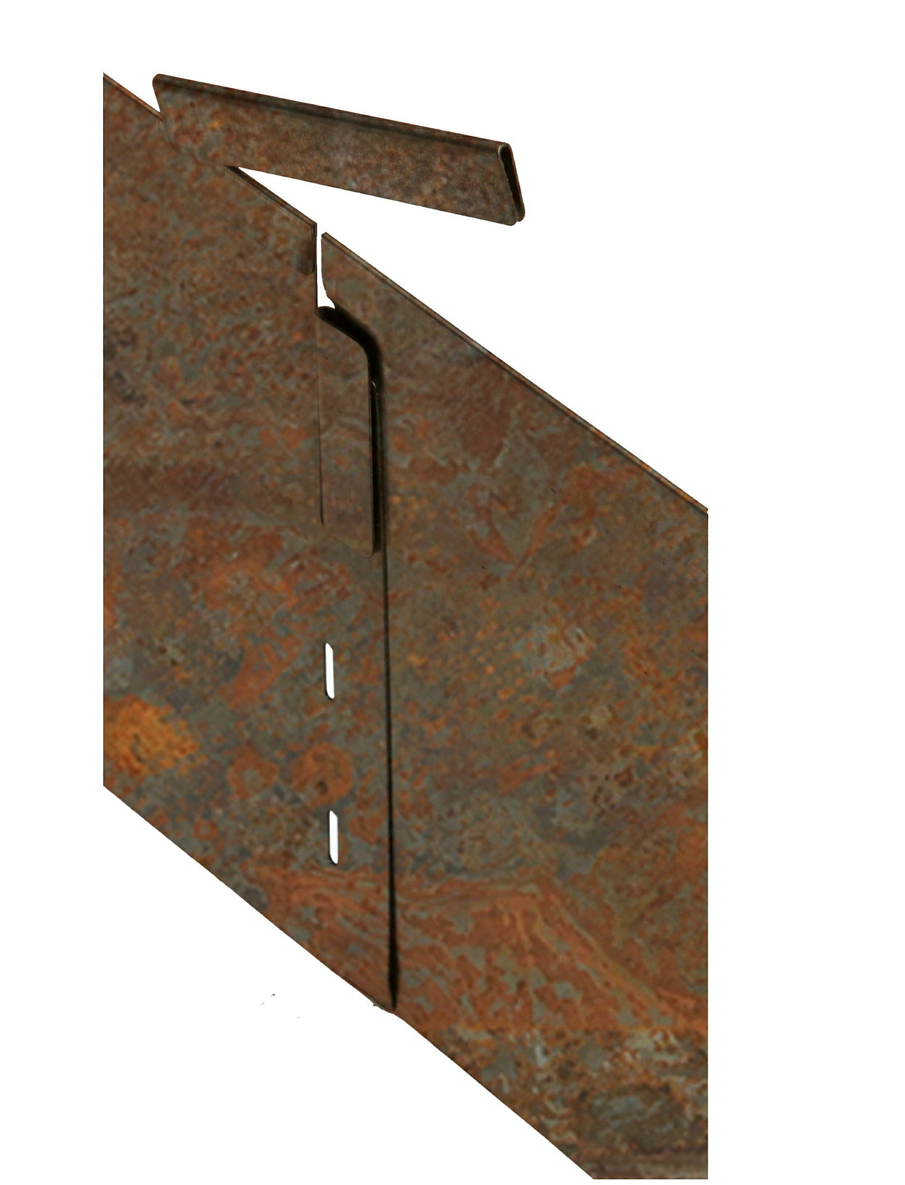 Rasen-, Beet- und Trennkante 4er Set, 119 x 13 cm Rostoptik