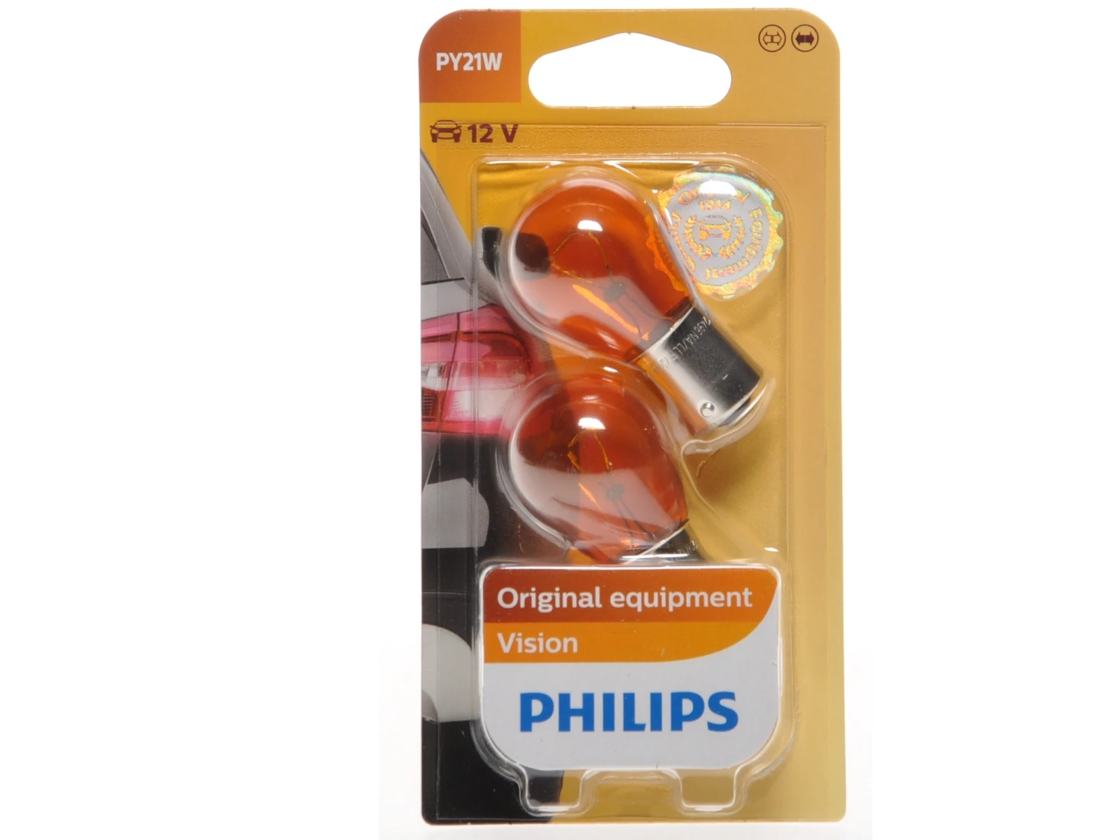 PHILIPS Kugellampe PY21W 12V gelb Original