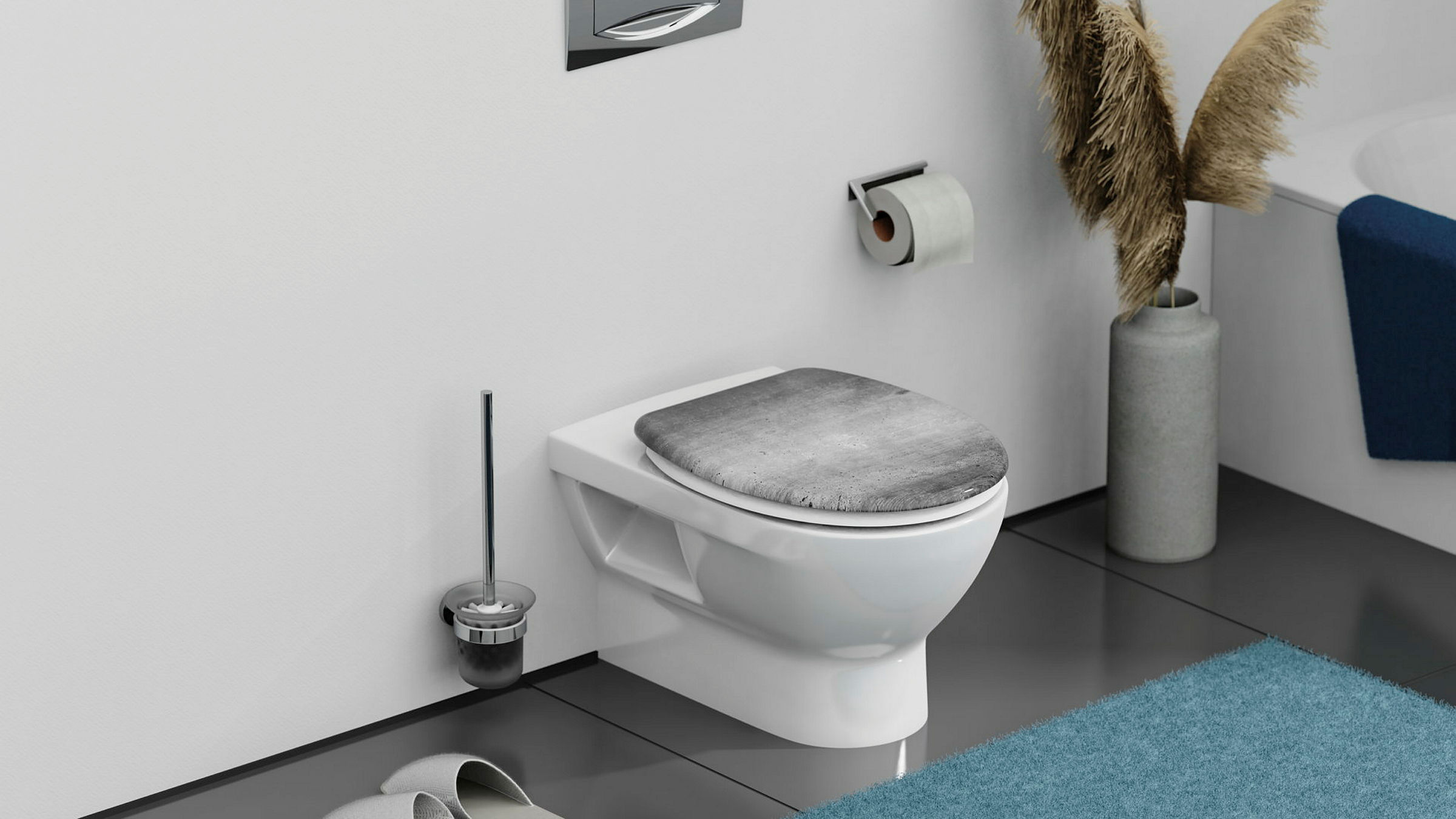 Duroplast WC-Sitz INDUSTRIAL GREY, mit Absenkautomatik