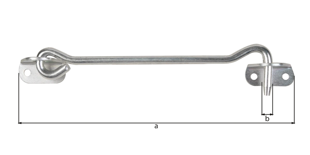 Sturmhaken mit Winkelplatten 200Ø8 verzinkt
