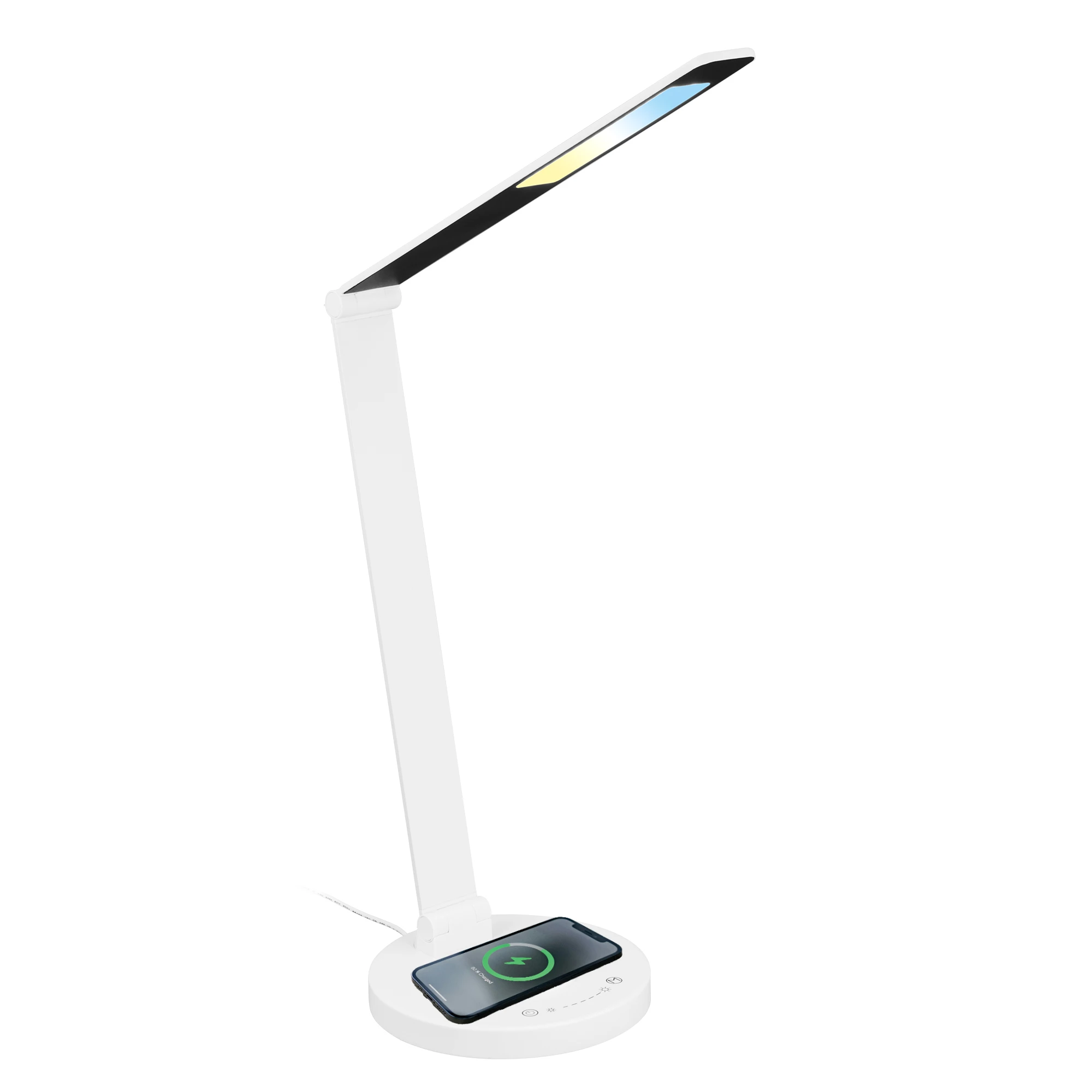 CUMA CCT-LED Tischleuchte, Weiß, inkl. induktive Ladestation