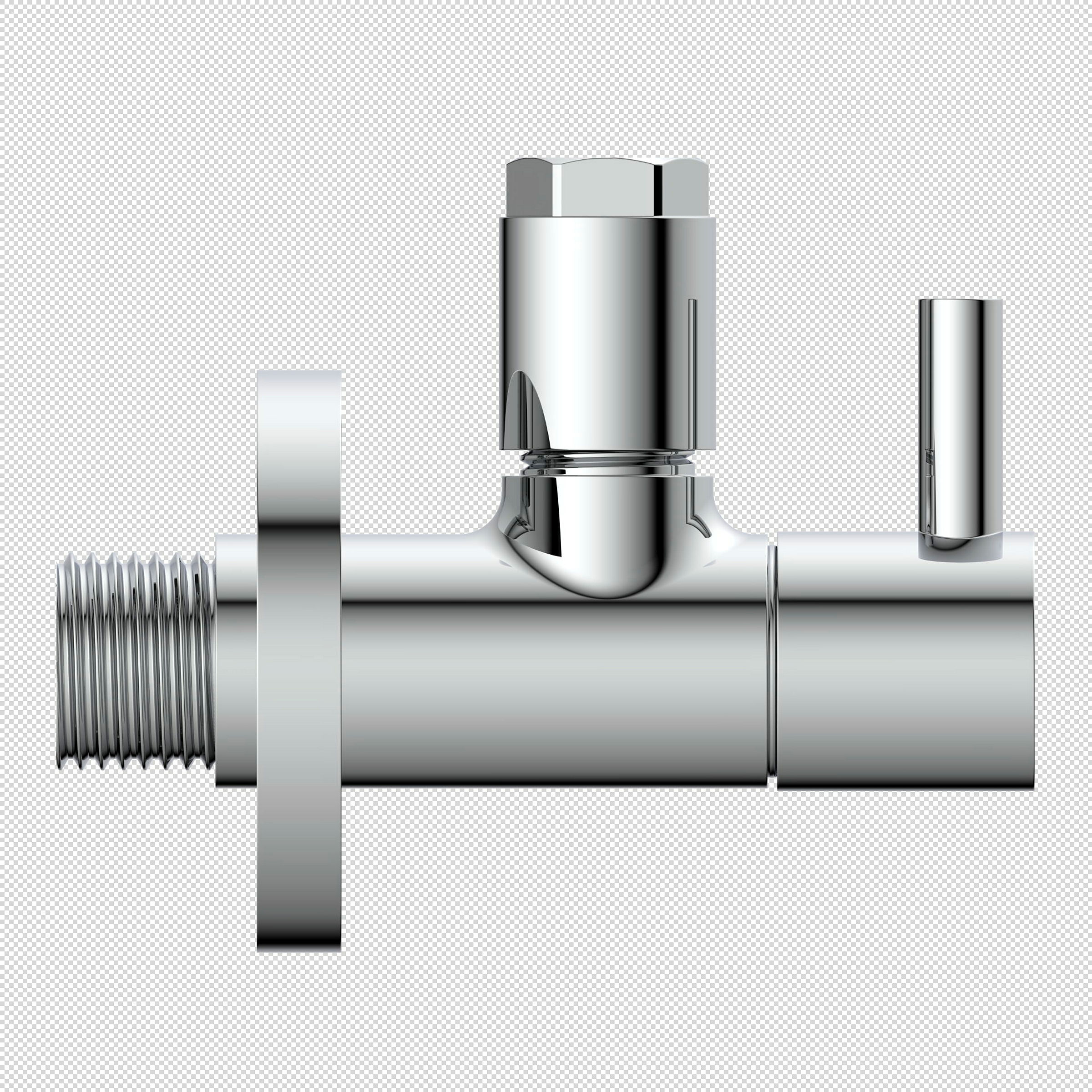 DEV-5WK, Eckventil, 1/2''AG x 10 mmQ, mit Rosette