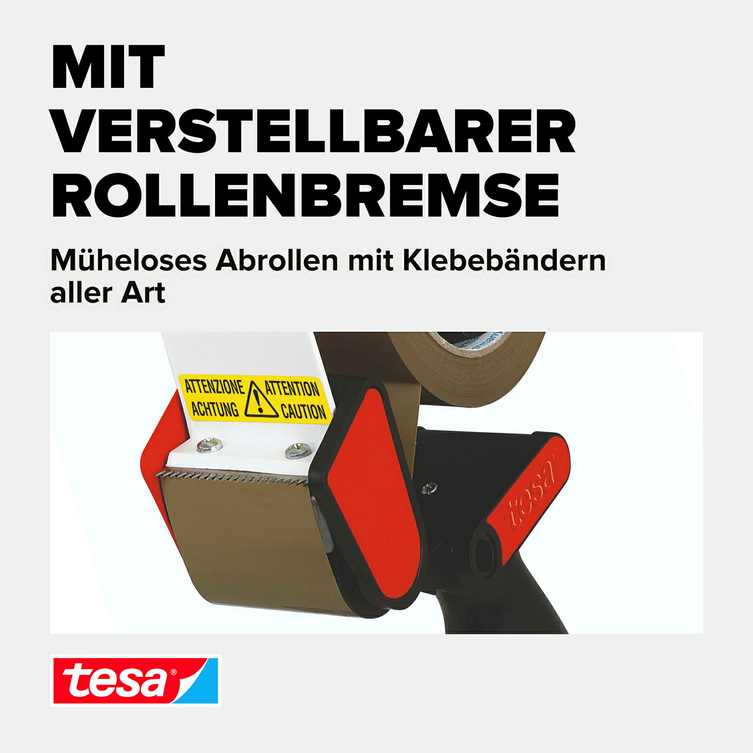 tesa® Packband Handabroller Classic, für Paketband-Rollen bis 66m x 50mm