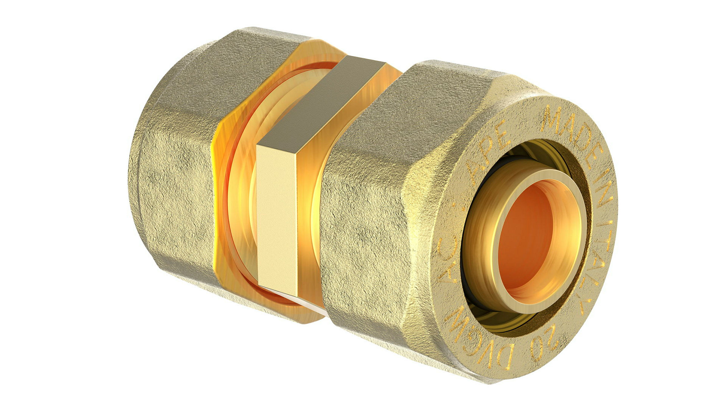 MS Verbindungsstück, blank, 26 mm, Klemmfitting für MSVR