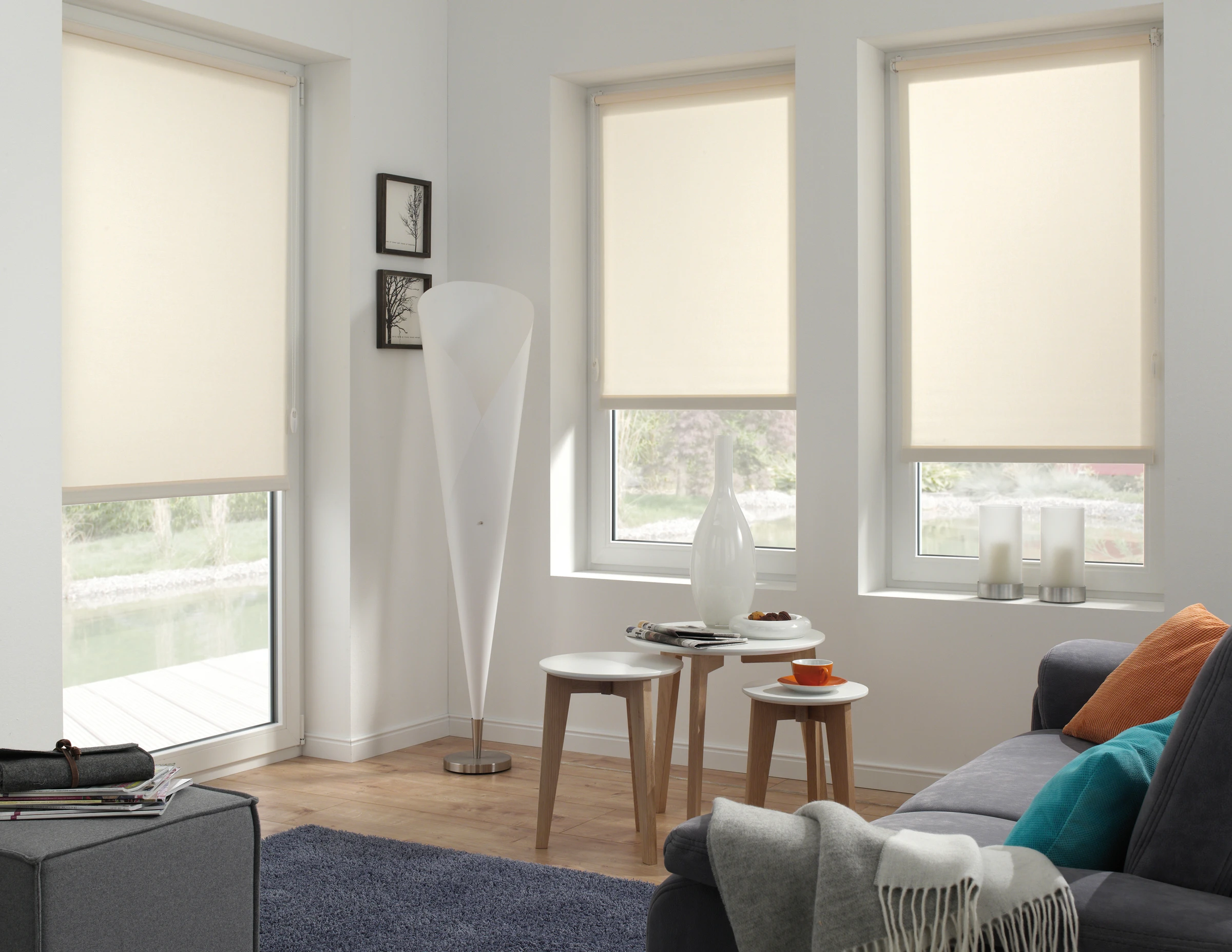EASYFIX Rollo Uni, ohne Bohren, weiß, 100x150 cm