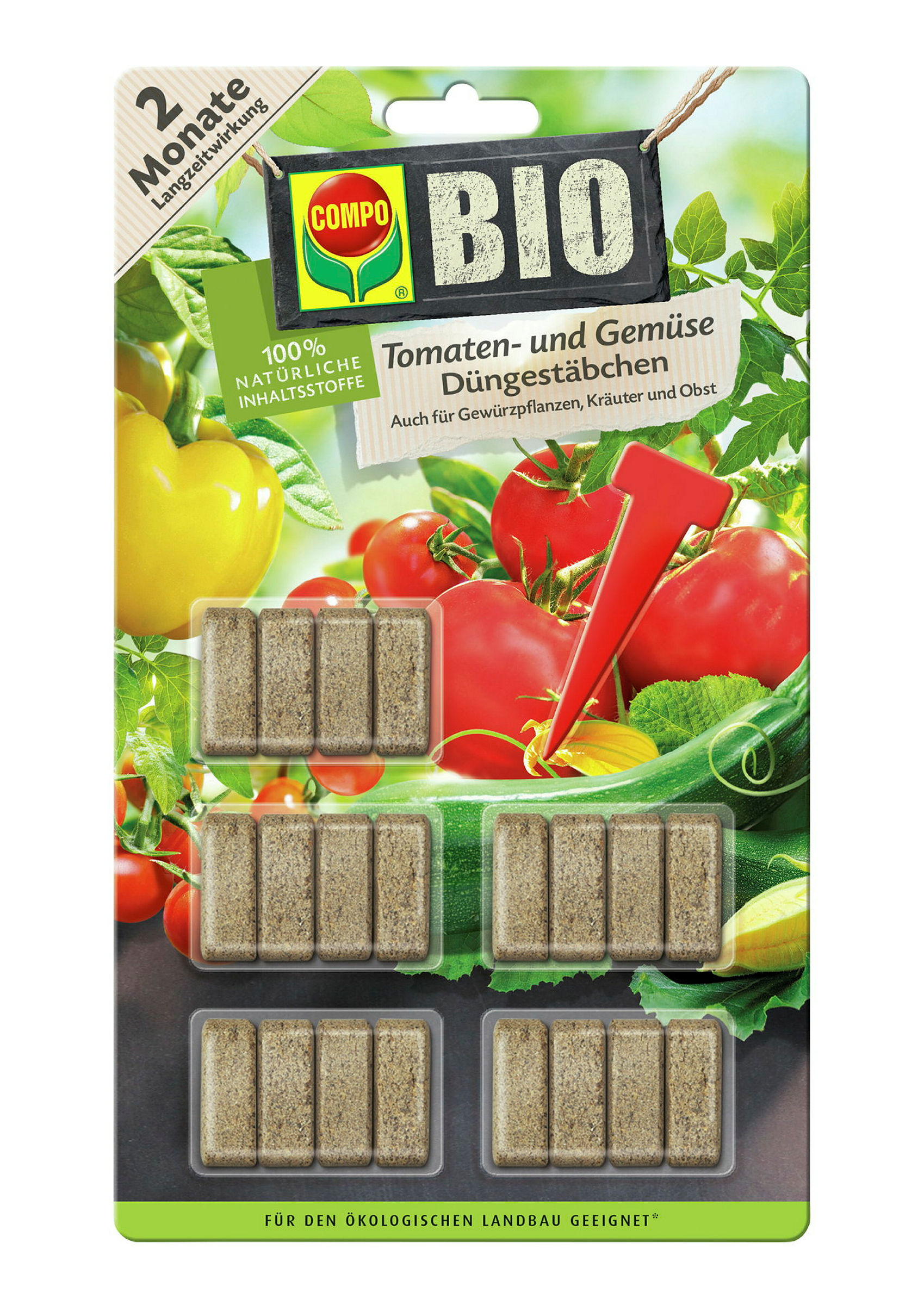 COMPO BIO Tomaten- u. GemüseDüngestäbchen, 20 Stäbchen