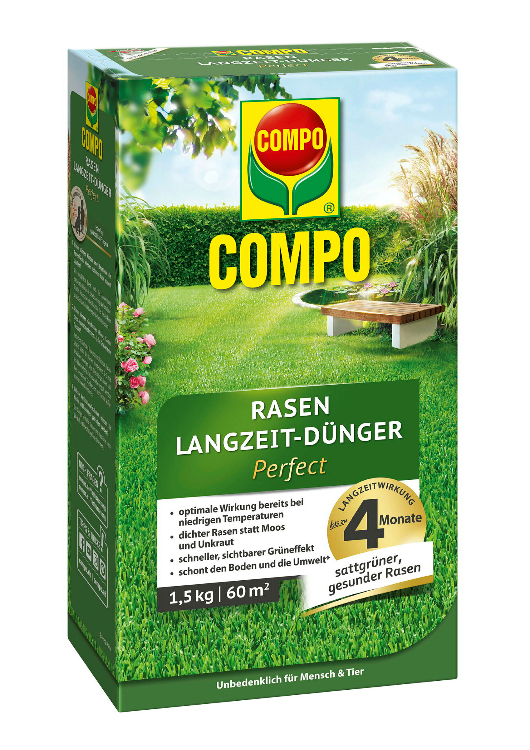 COMPO Rasen Langzeit-DüngerPerfect, 1,5 kg
