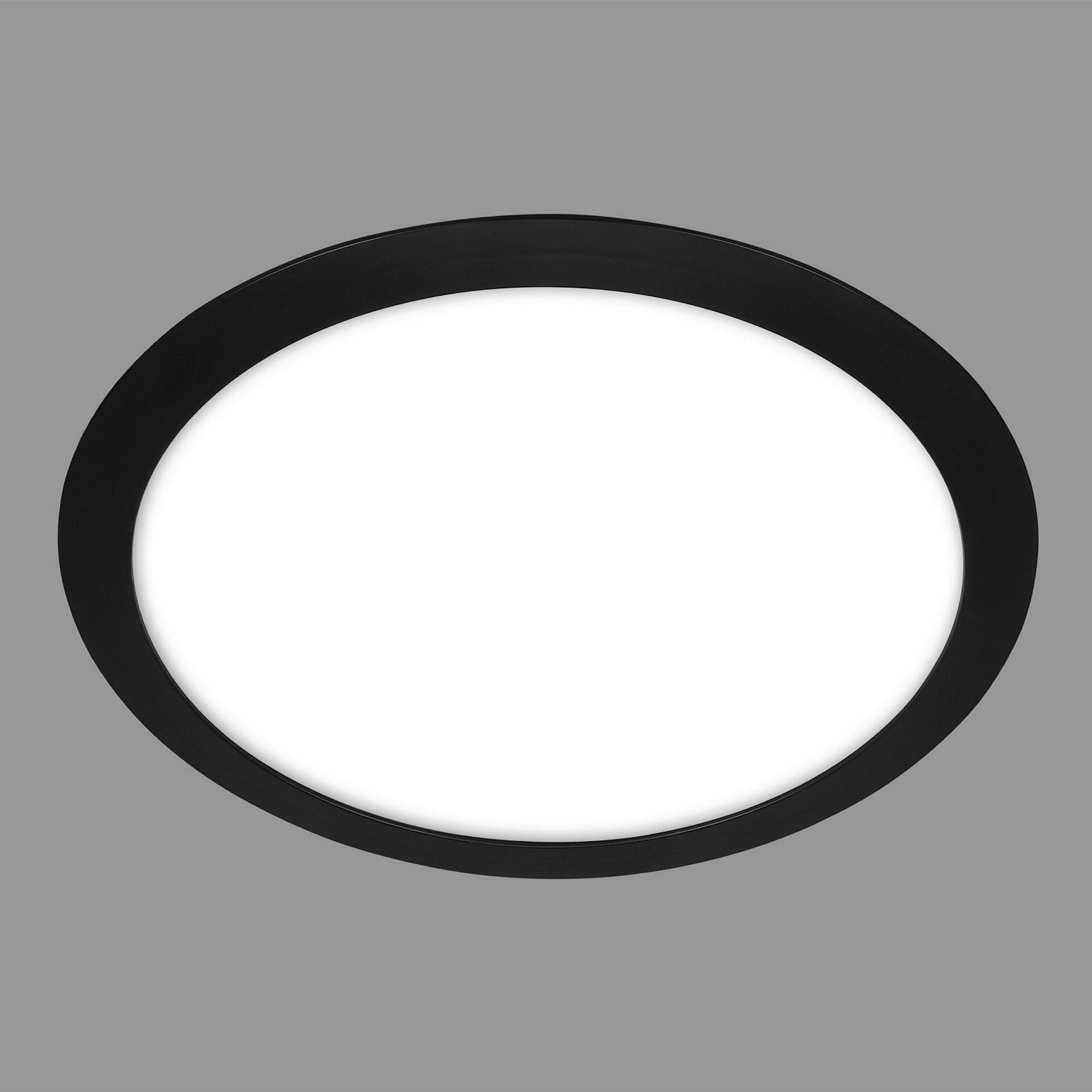 LED Deckenleuchte, schwarz, IP44, 1xLED/12W