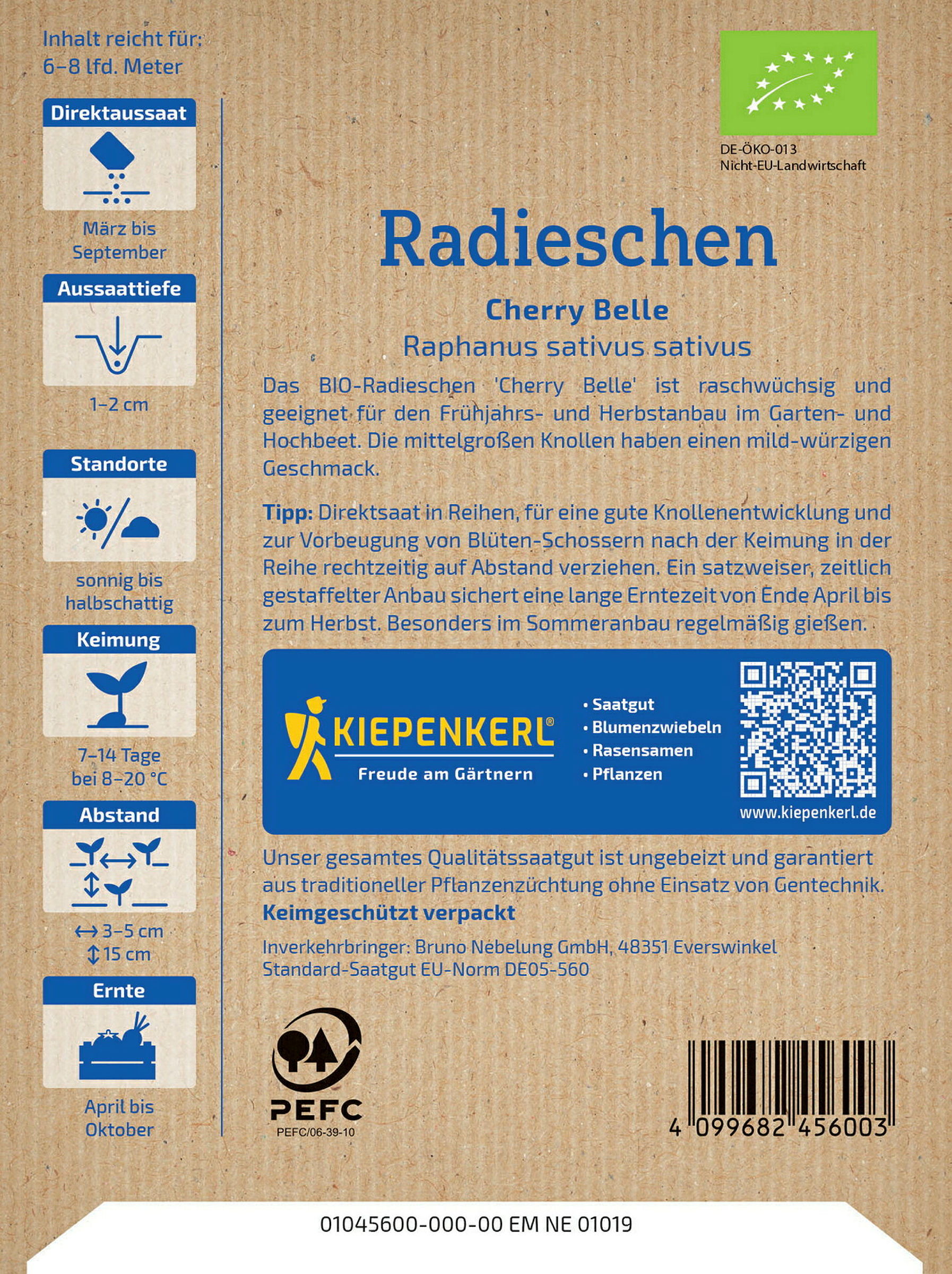 Kiepenkerl BIO Radieschen Cherry Belle