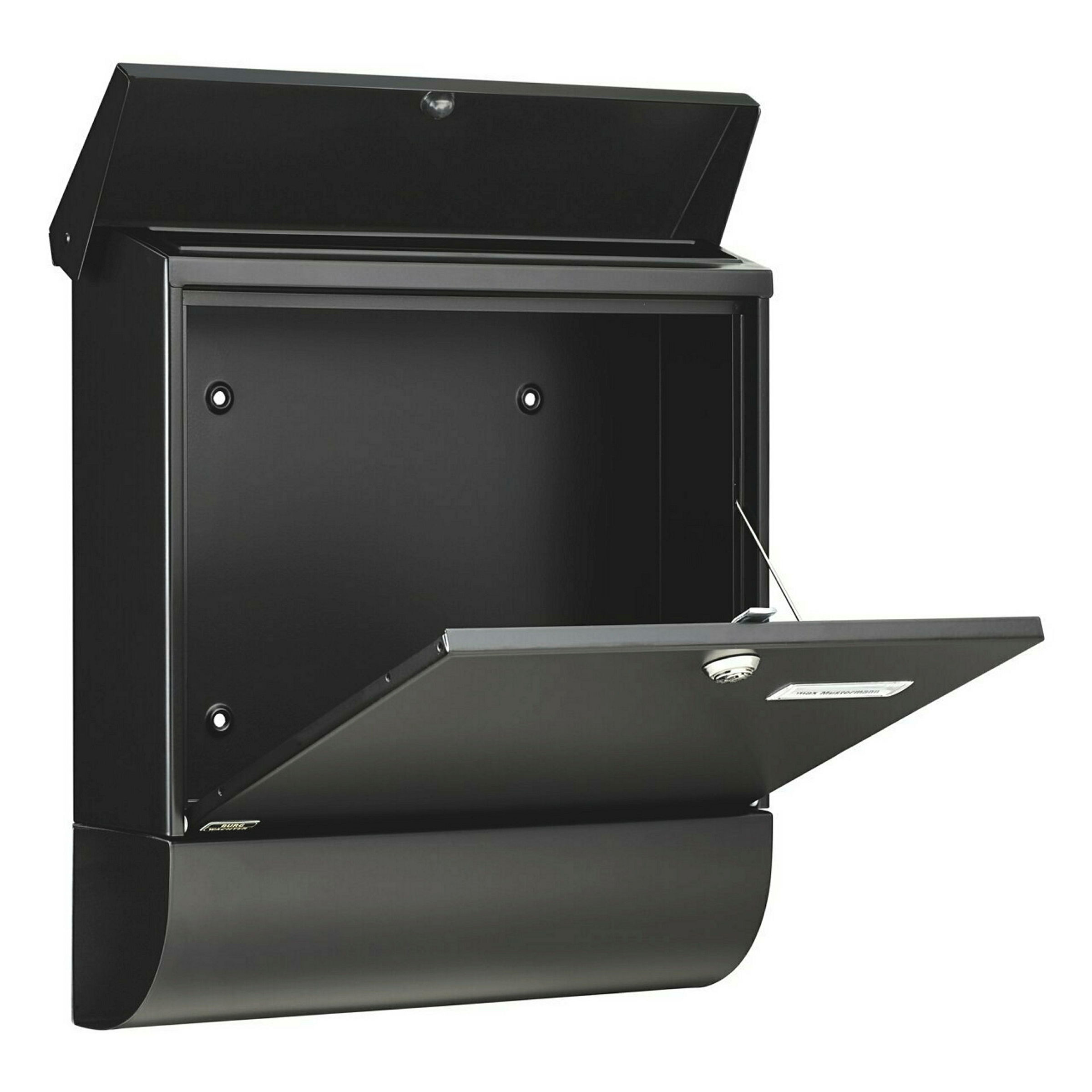 Briefkasten-Set Stahl-lack. Vario 86720S schwarz