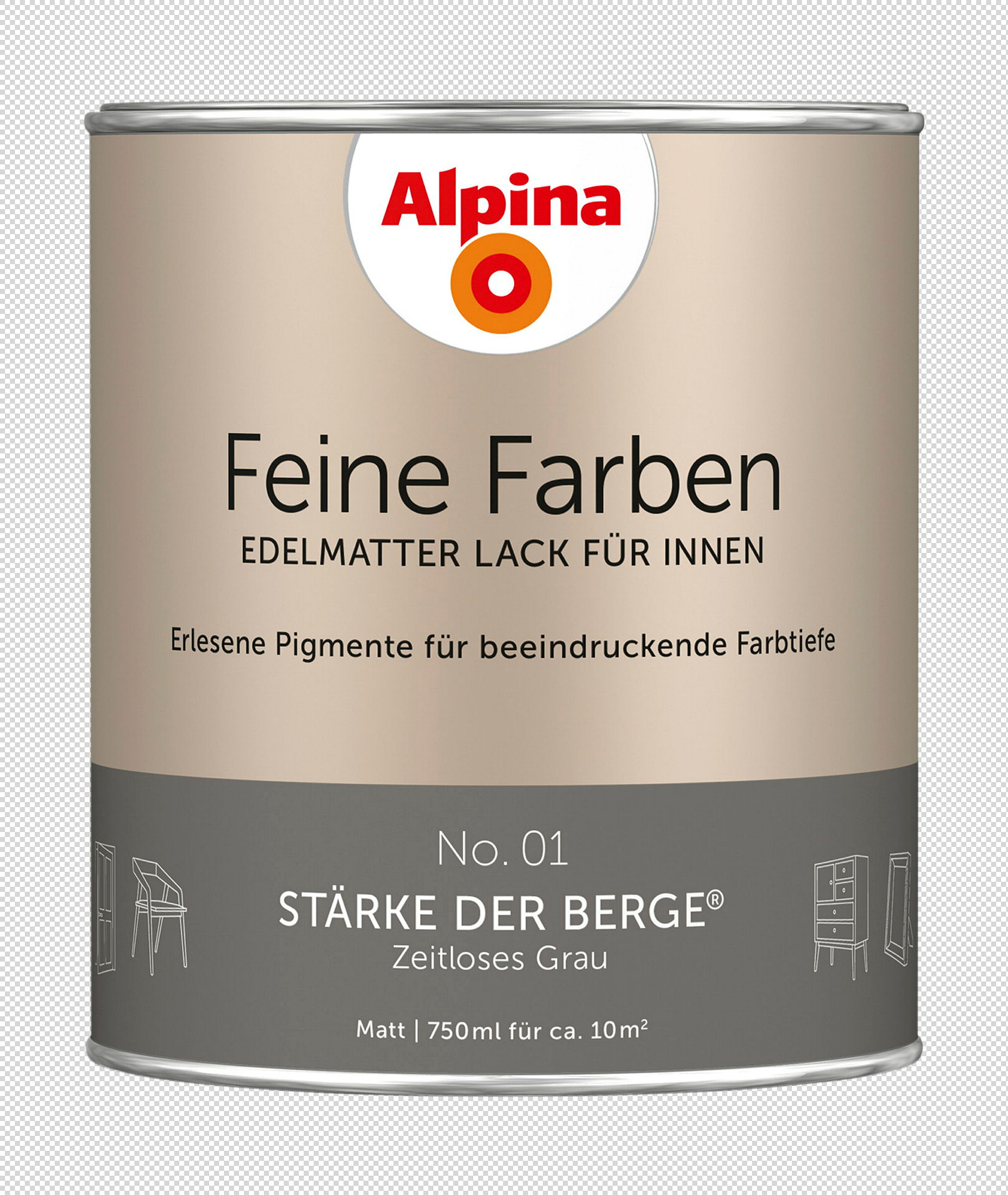 Alpina Feine Farben Lack No. 01 Stärke der Berge® edelmatt 750ml