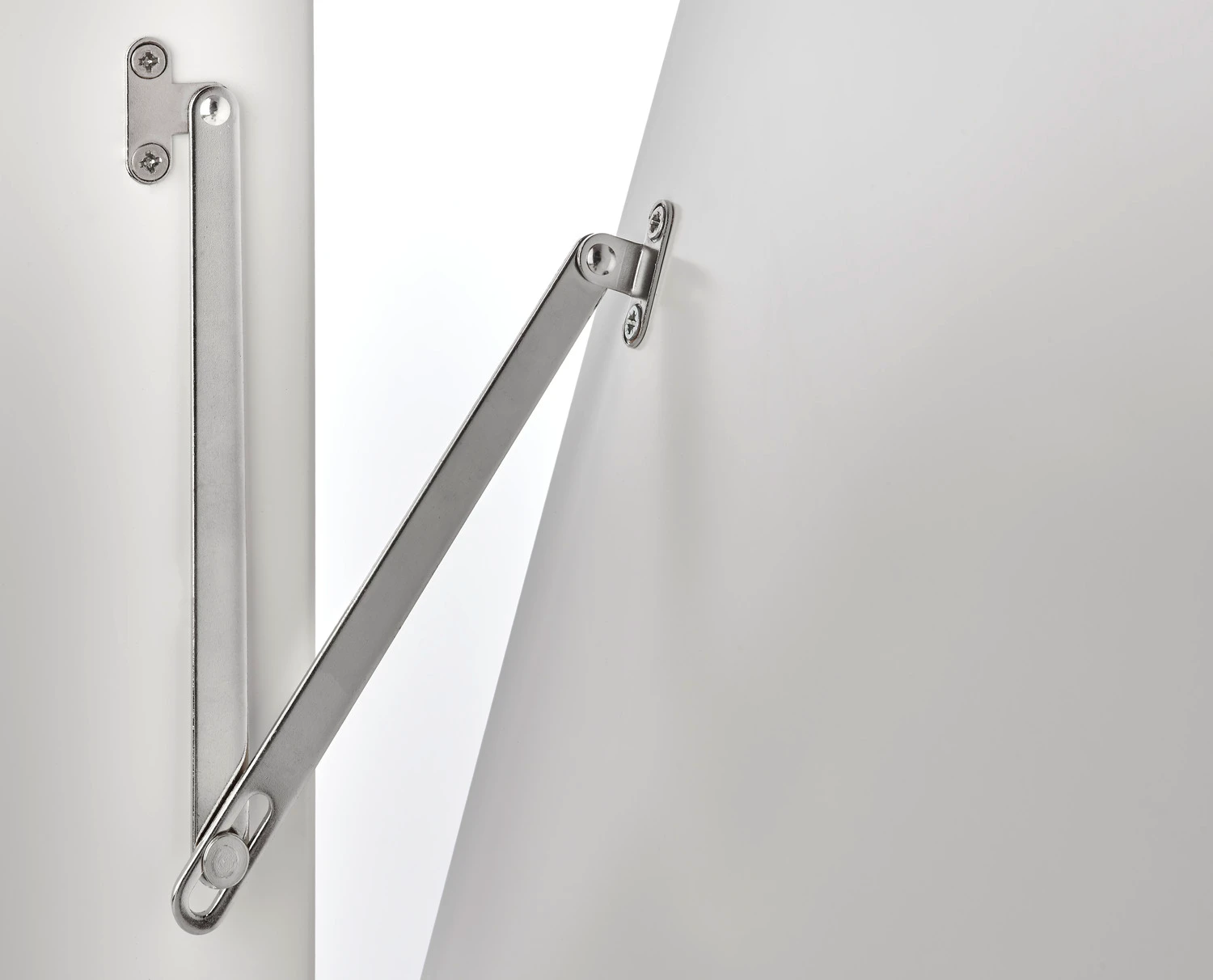 Klappenhalter 250mm Stahl vernickelt, 2 Stück