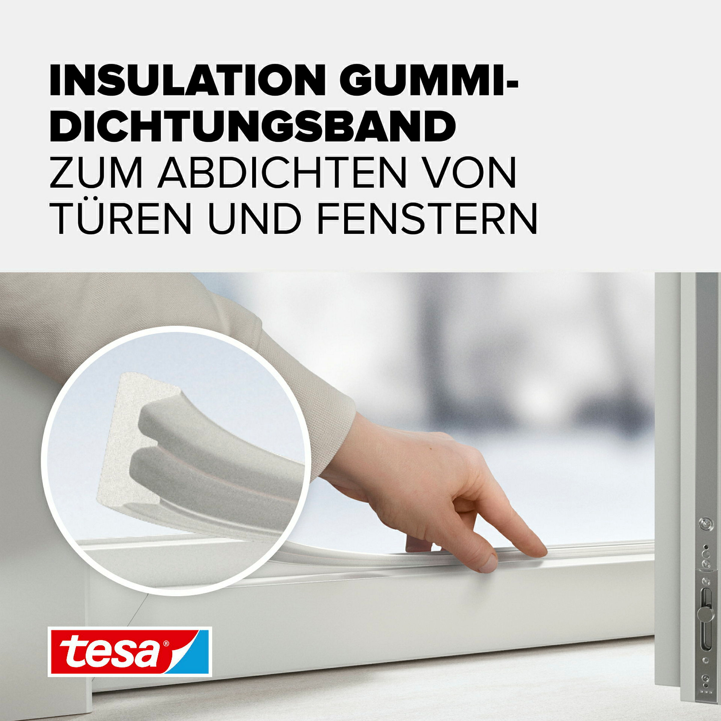 tesamoll® E-Profil weiß, für Spaltenm von 1-3,5mm